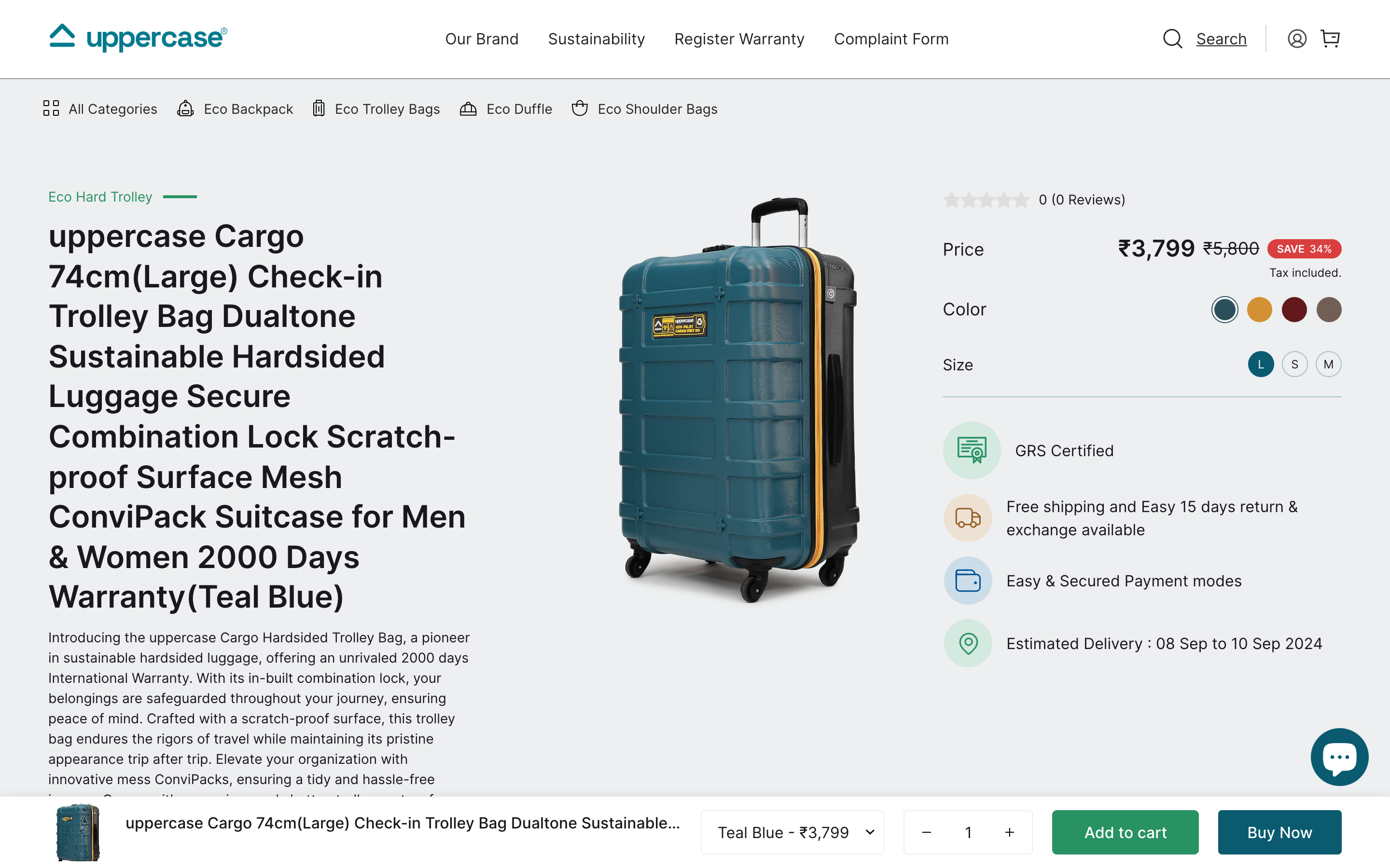 Uppercase - Eco-Friendly Travel Bags screenshot 4