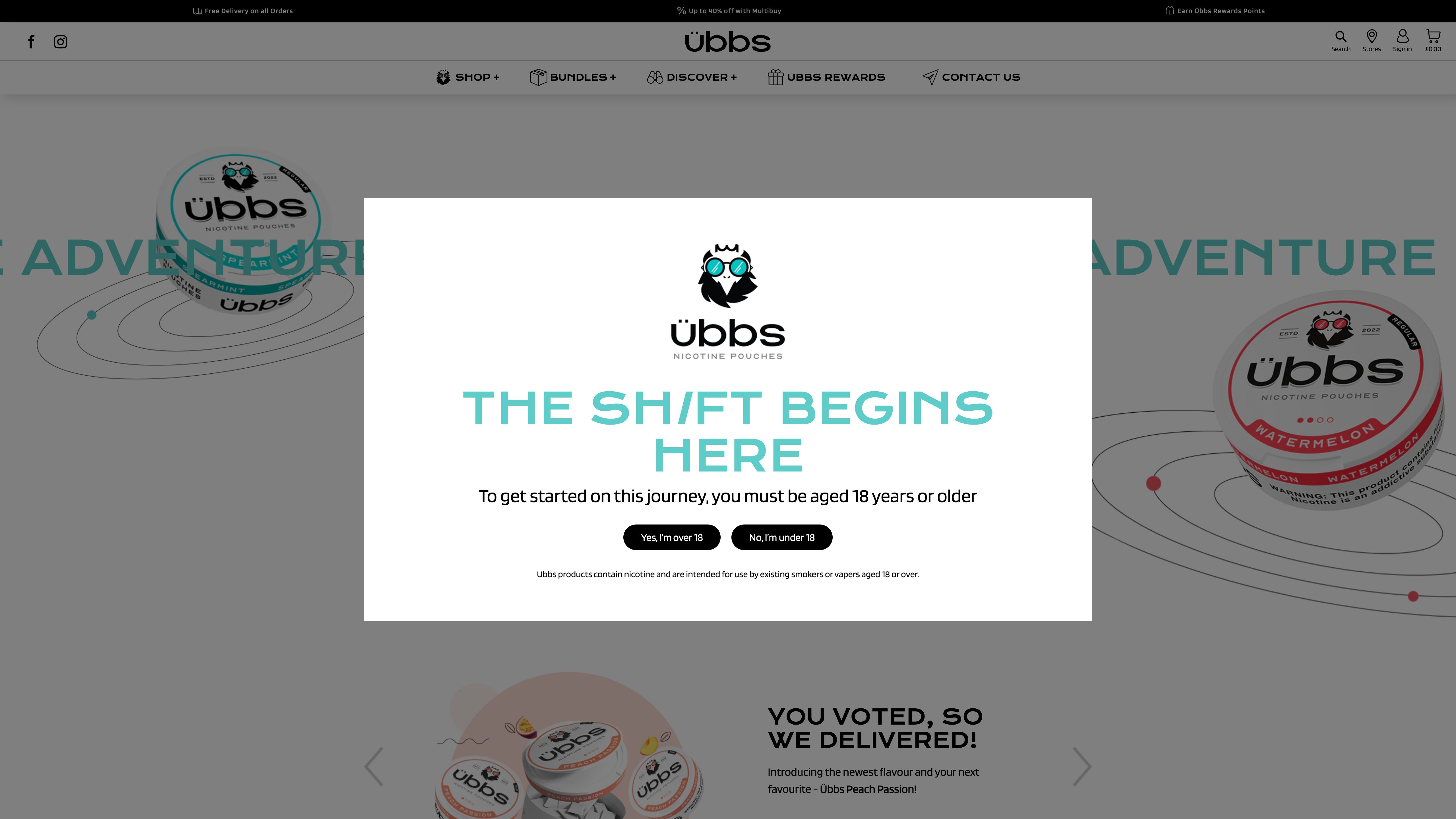 "Ubbs: Unique Nicotine Pouch Excels with Custom Shopify Website" screenshot 6