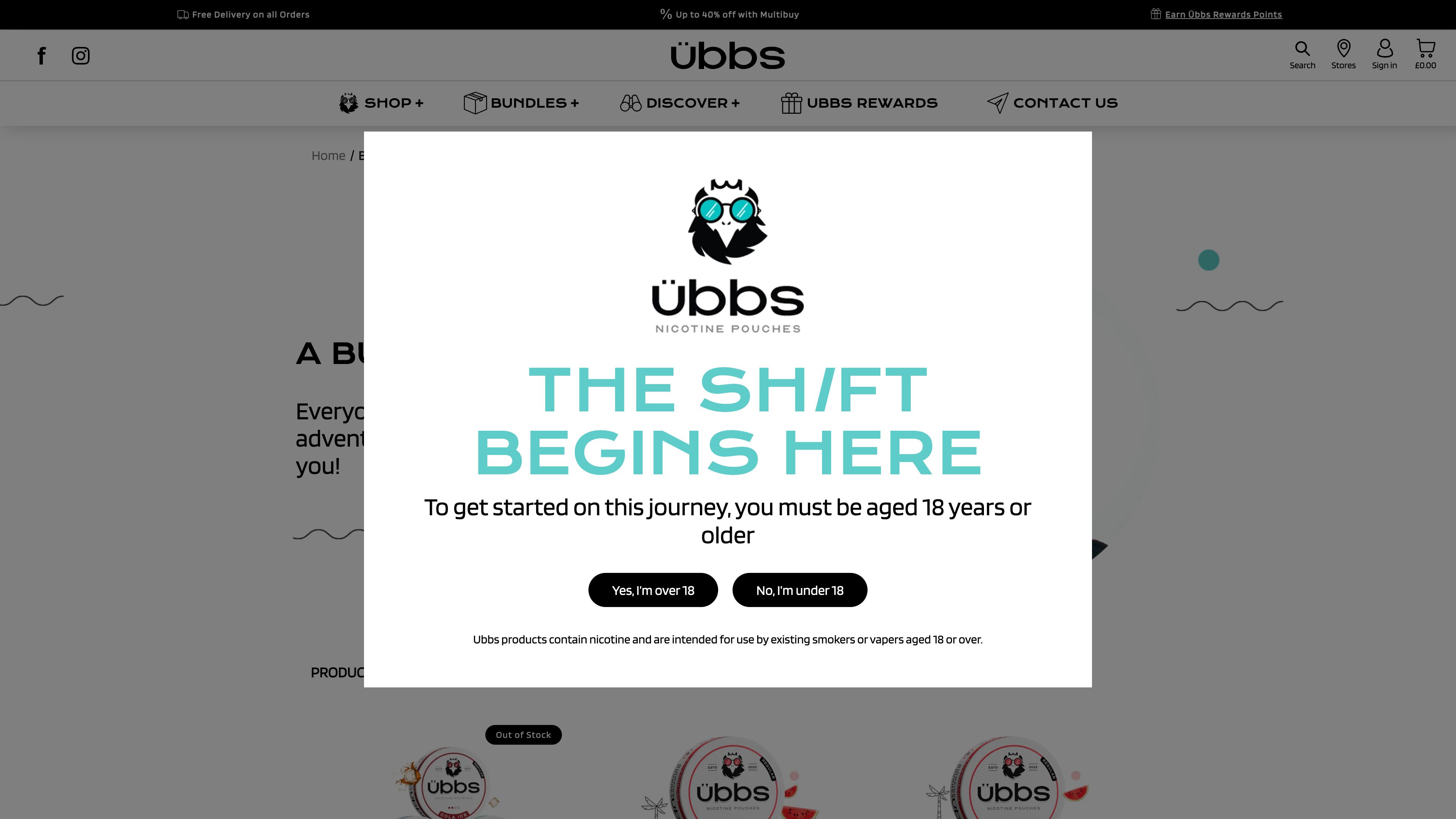 Custom Shopify Website for Ubbs: Enhancing Brand Identity in the Nicotine Pouch Market