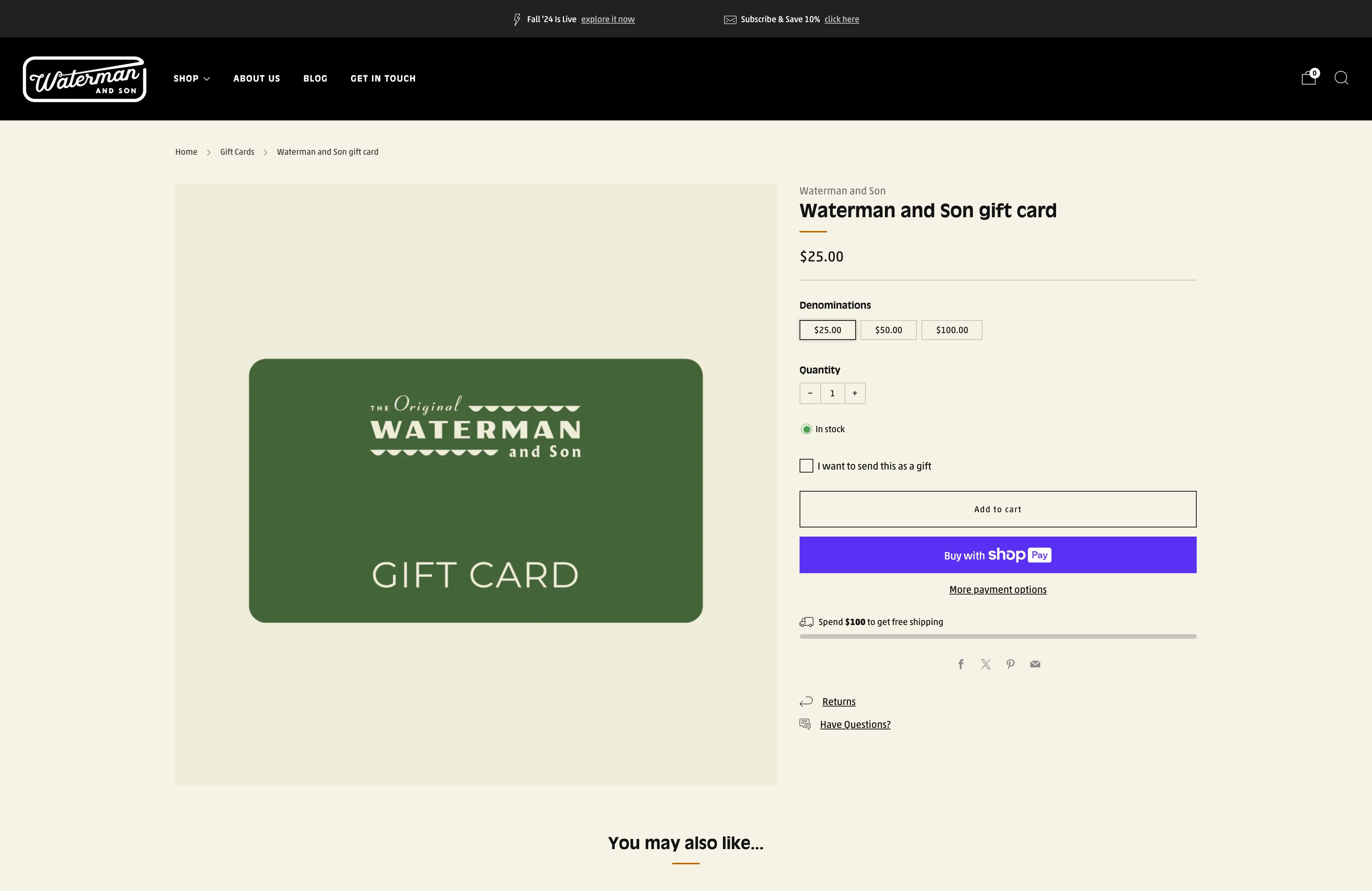 Waterman and Son site + online store creation screenshot 6