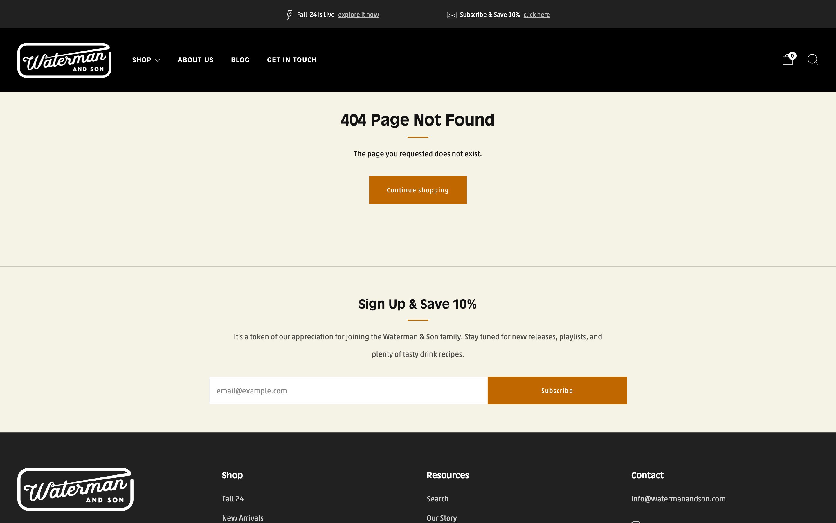 Waterman and Son site + online store creation screenshot 3