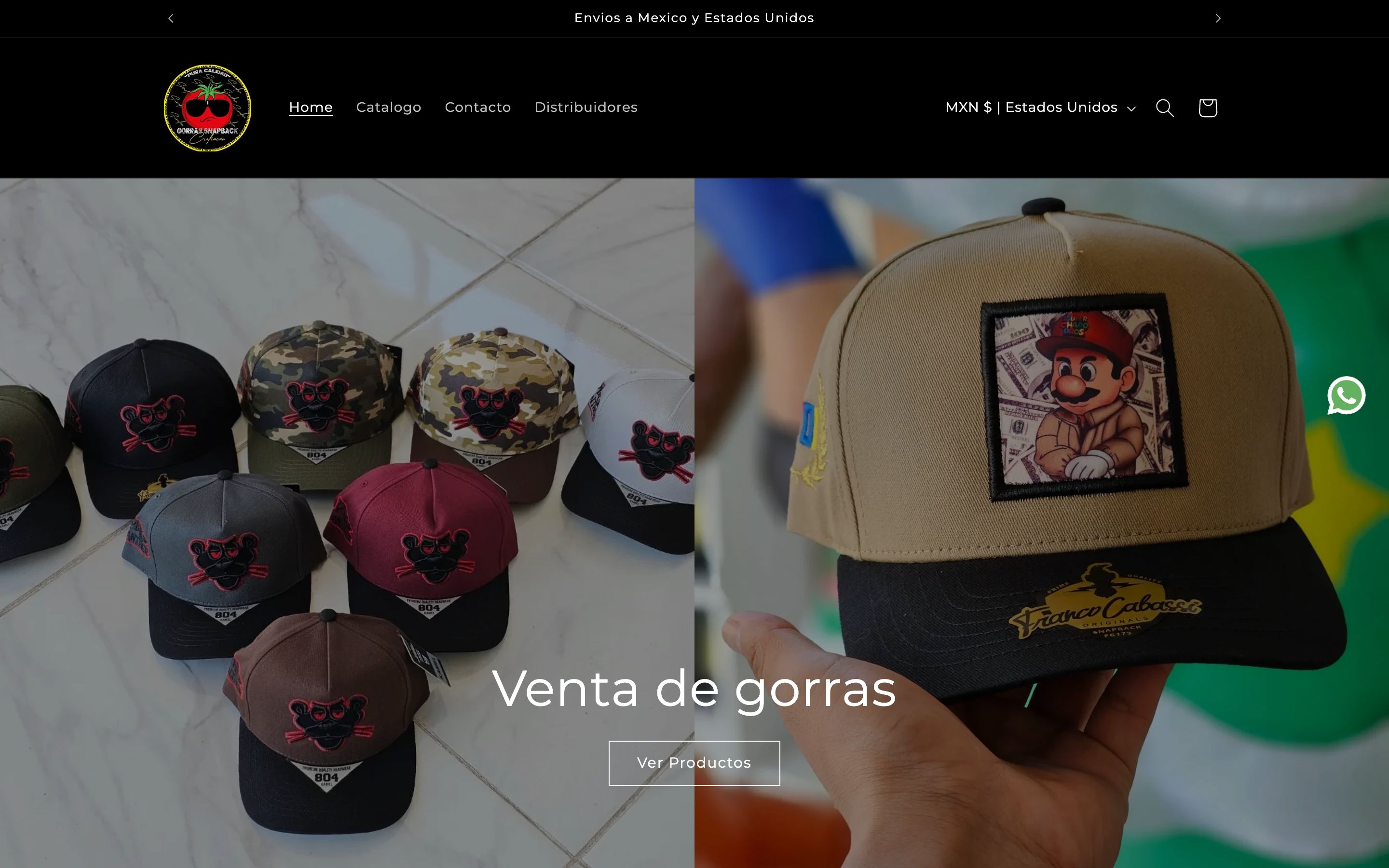 Snapback tienda de gorras screenshot 4