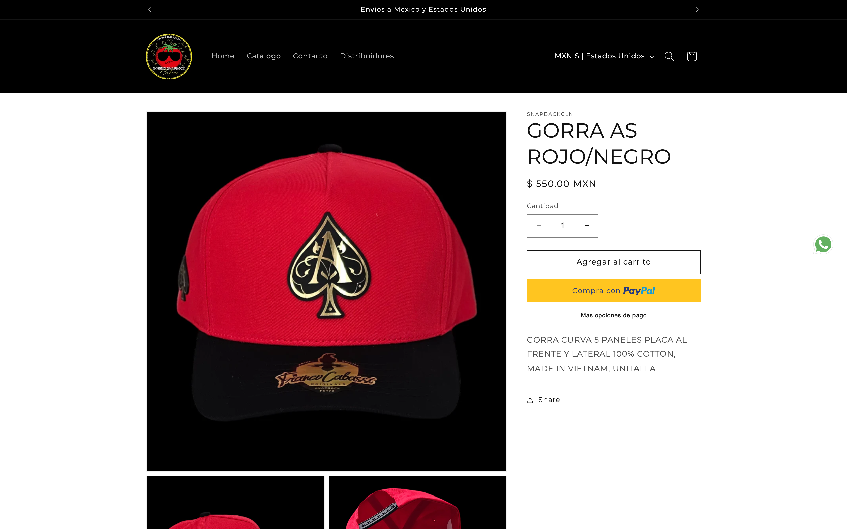 Snapback tienda de gorras screenshot 3