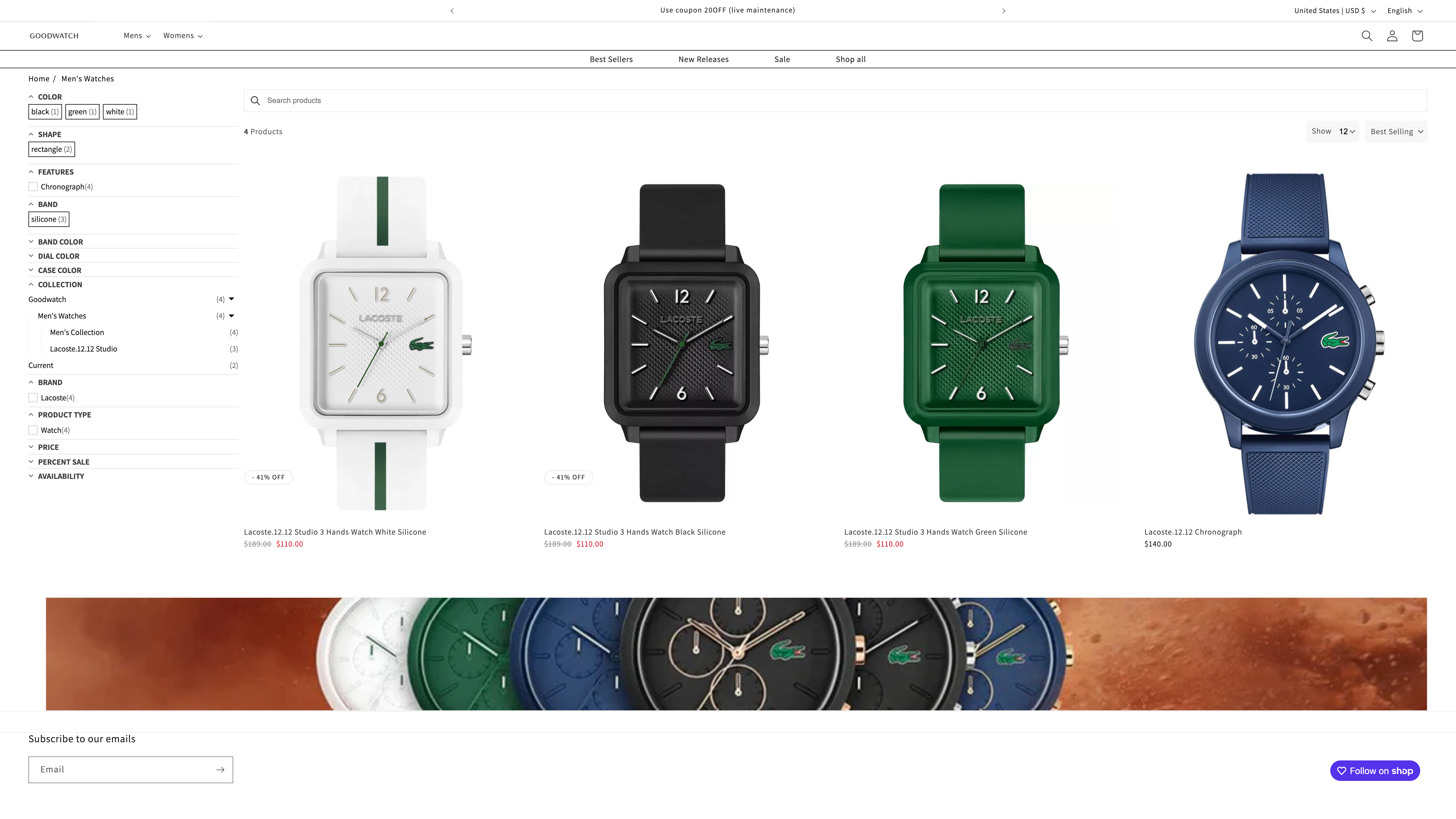 Design menu for goodwatch project screenshot 5