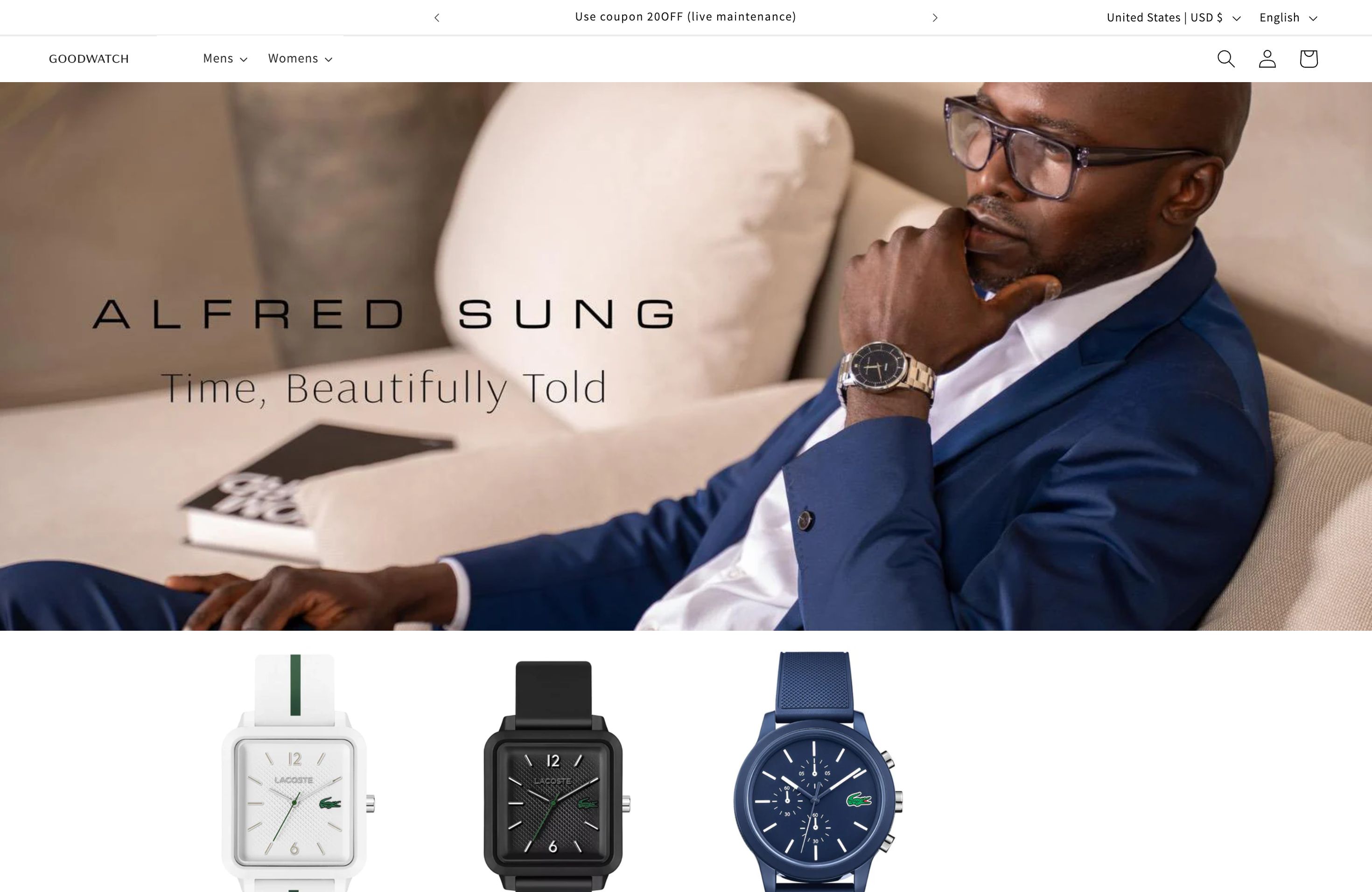 Design menu for goodwatch project screenshot 6