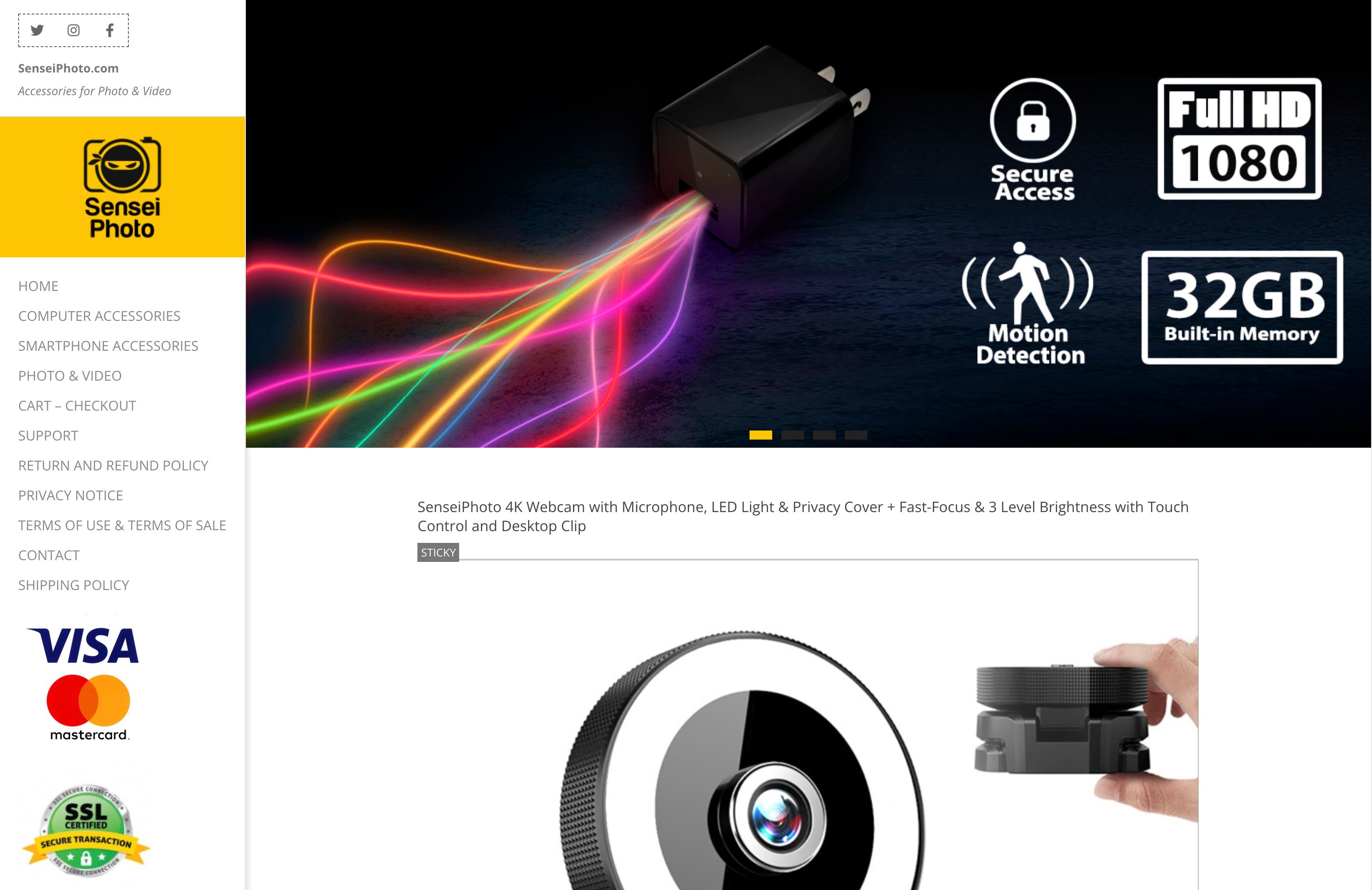 Shopify Store Creation for Sensei Photo