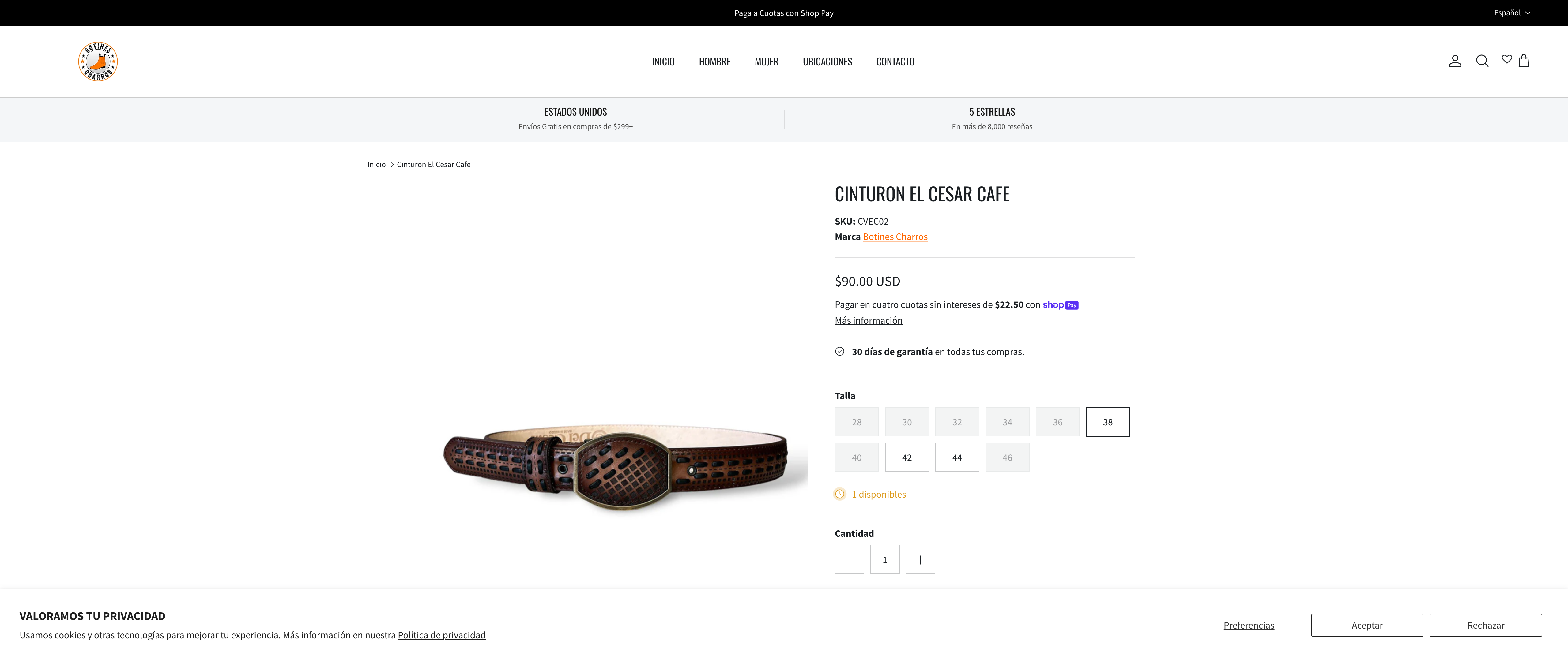 Botines Charros LLC screenshot 3