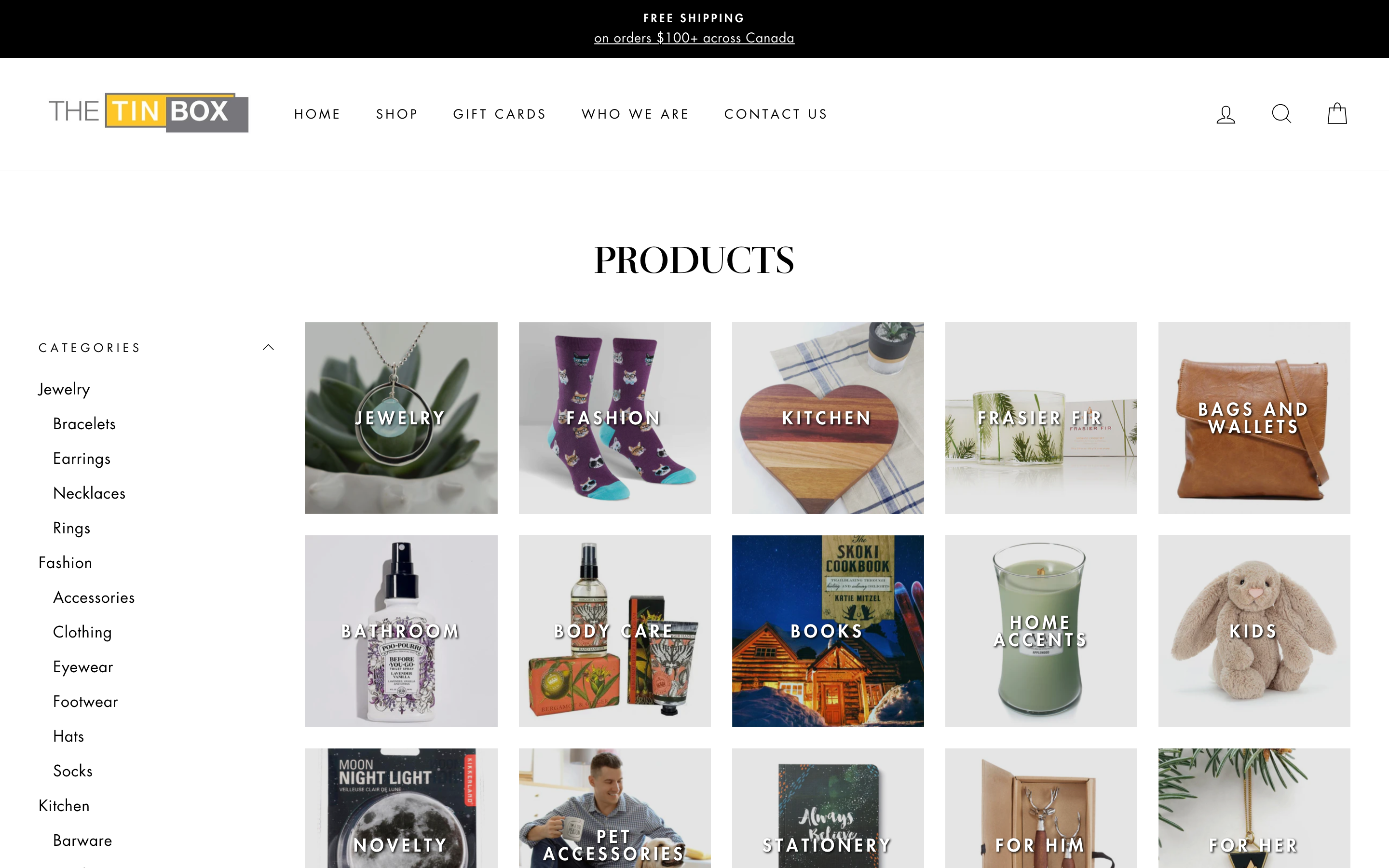 The TinBox screenshot