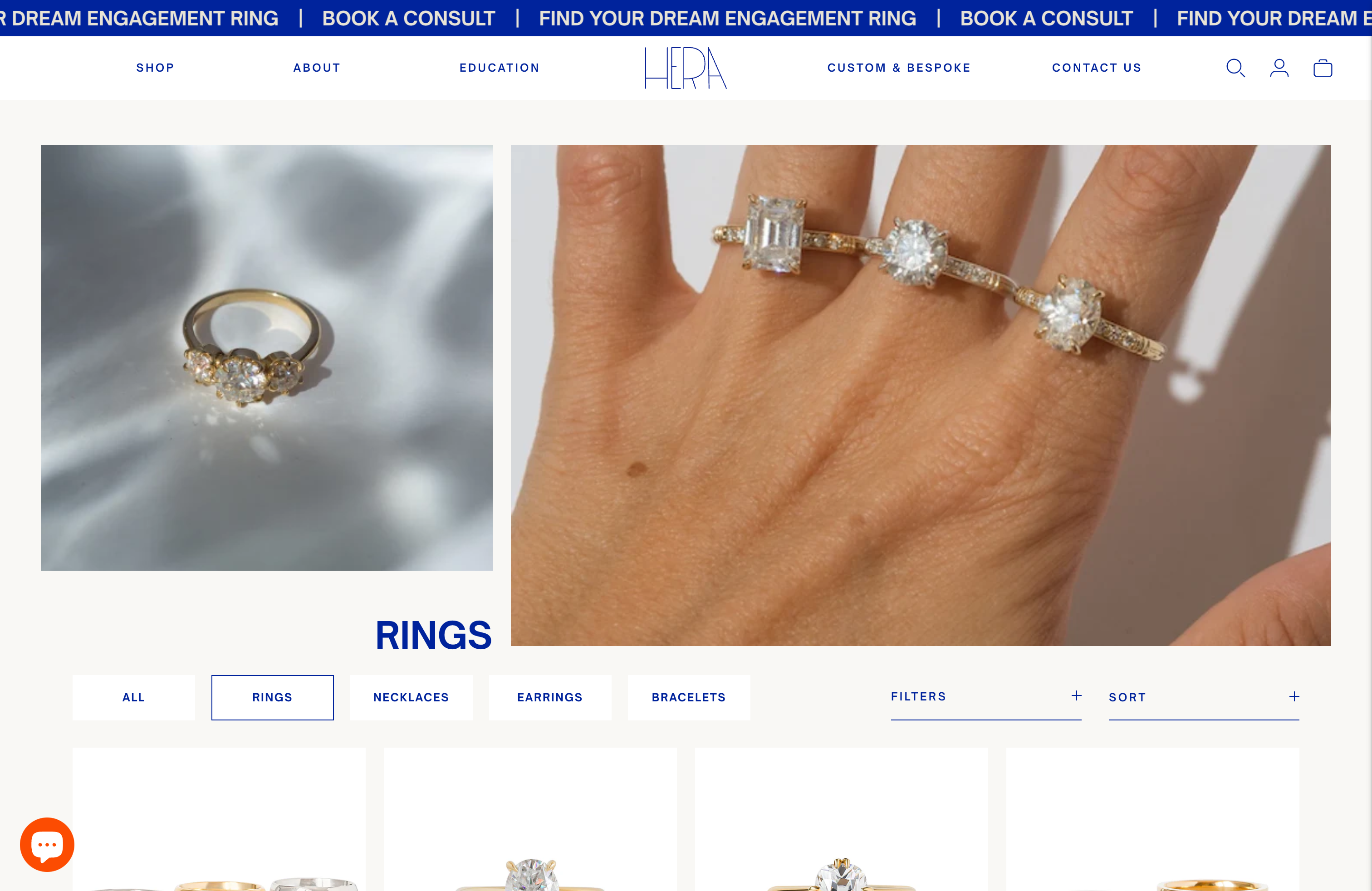 Jewellery Brand website screenshot 2