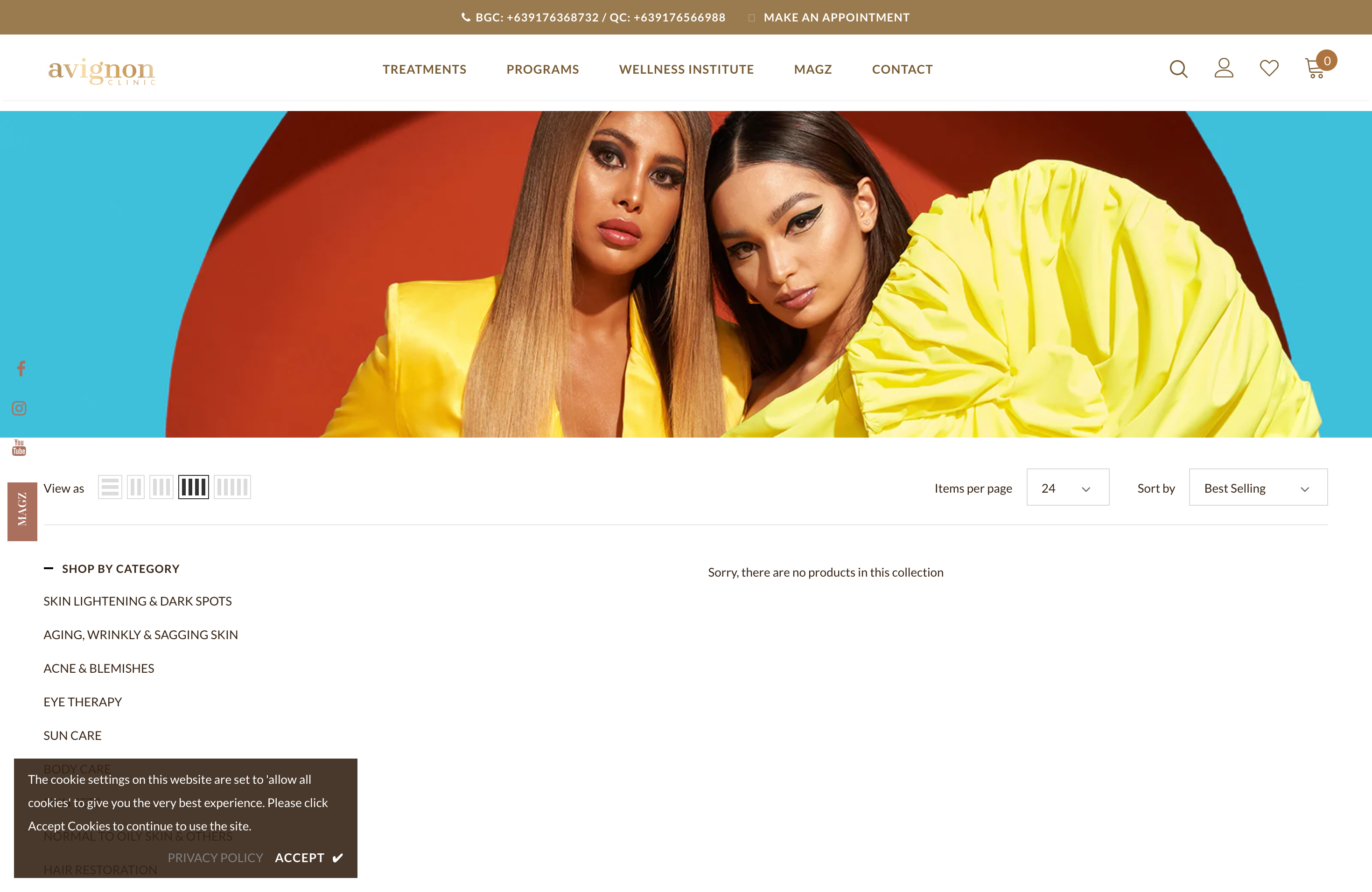 Avignon Clinic Website screenshot 2