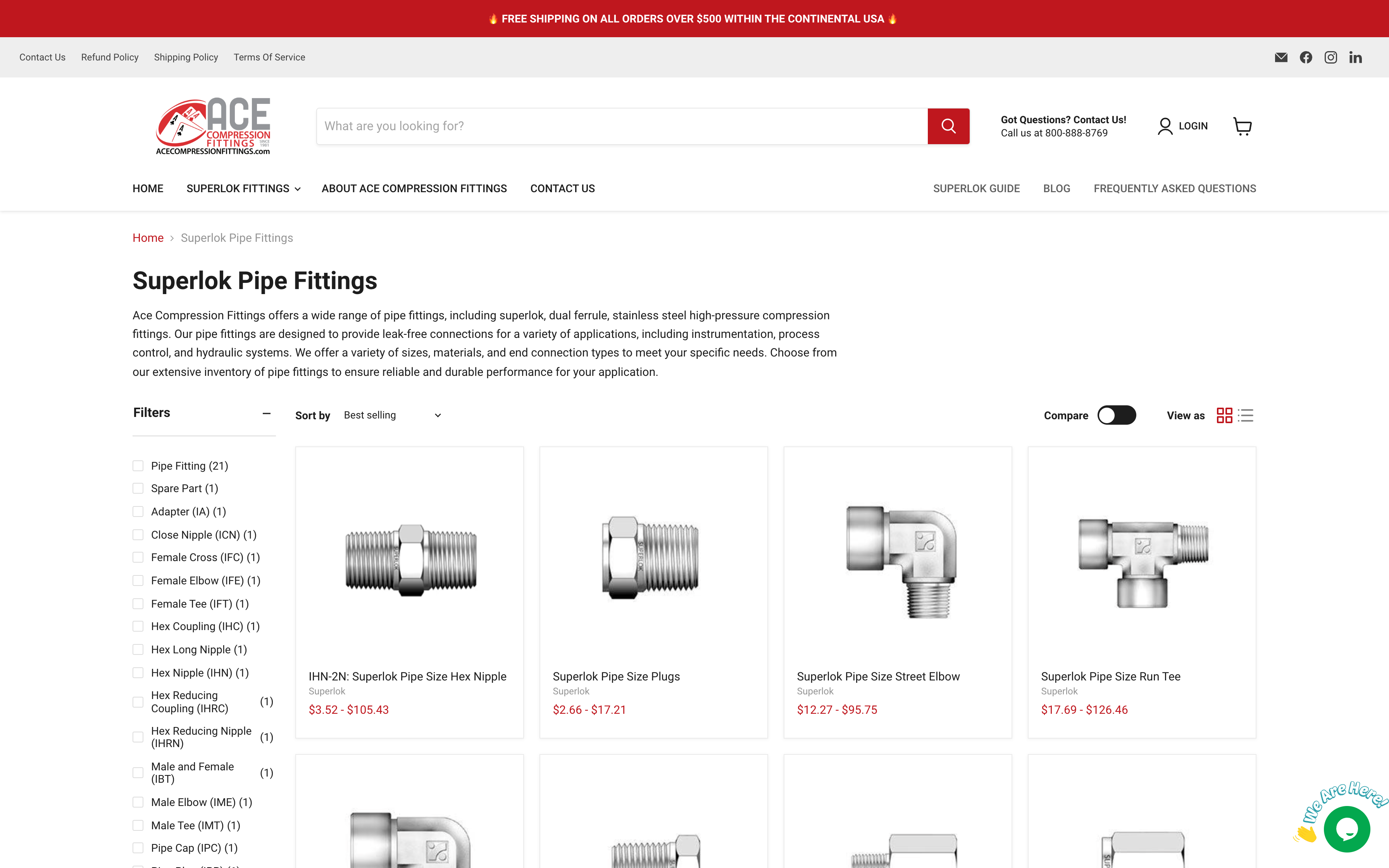Ace Compression Fittings screenshot 2