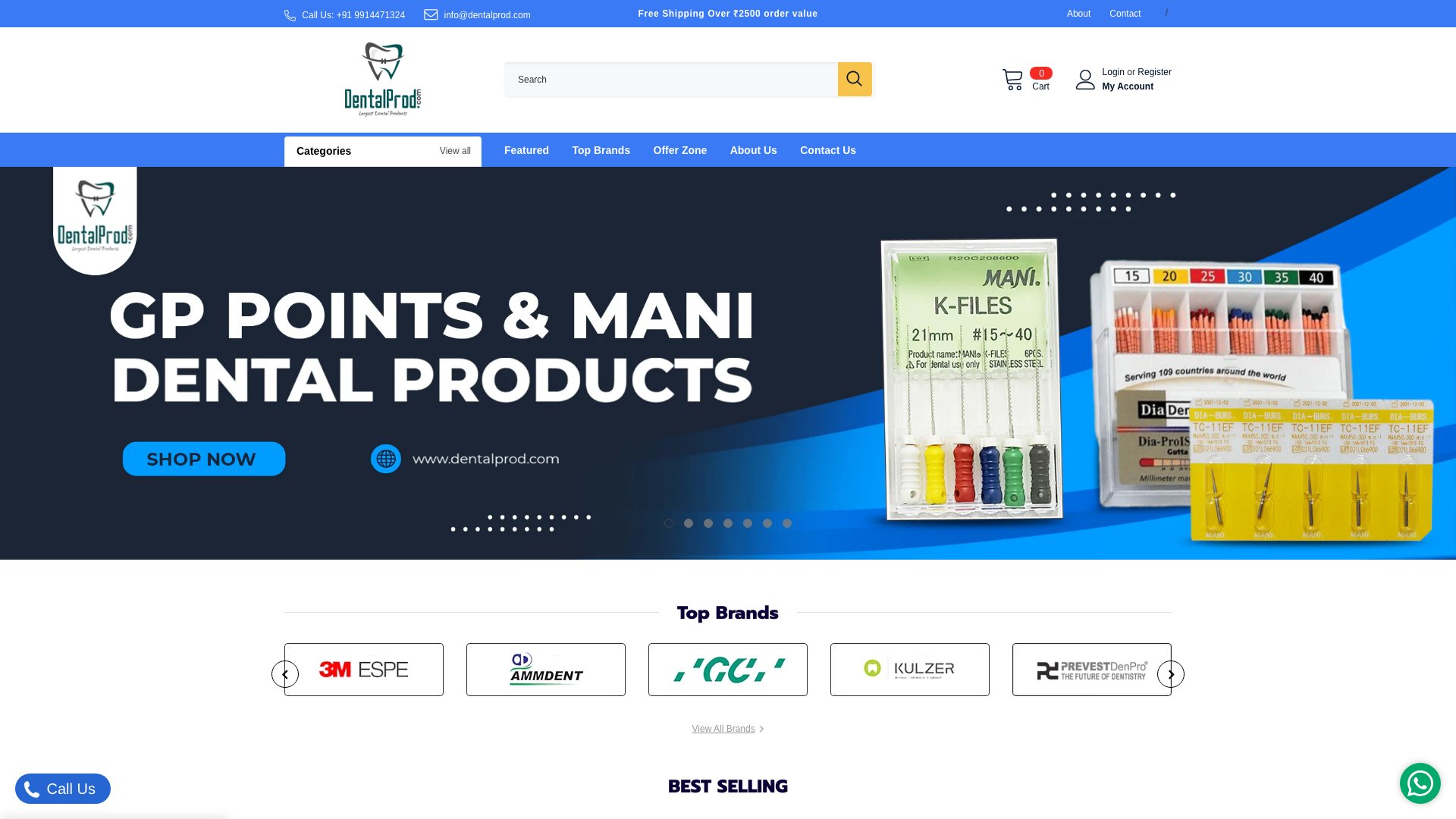 Dental Prod: Dental Products eCommerce Store Design & Setup screenshot