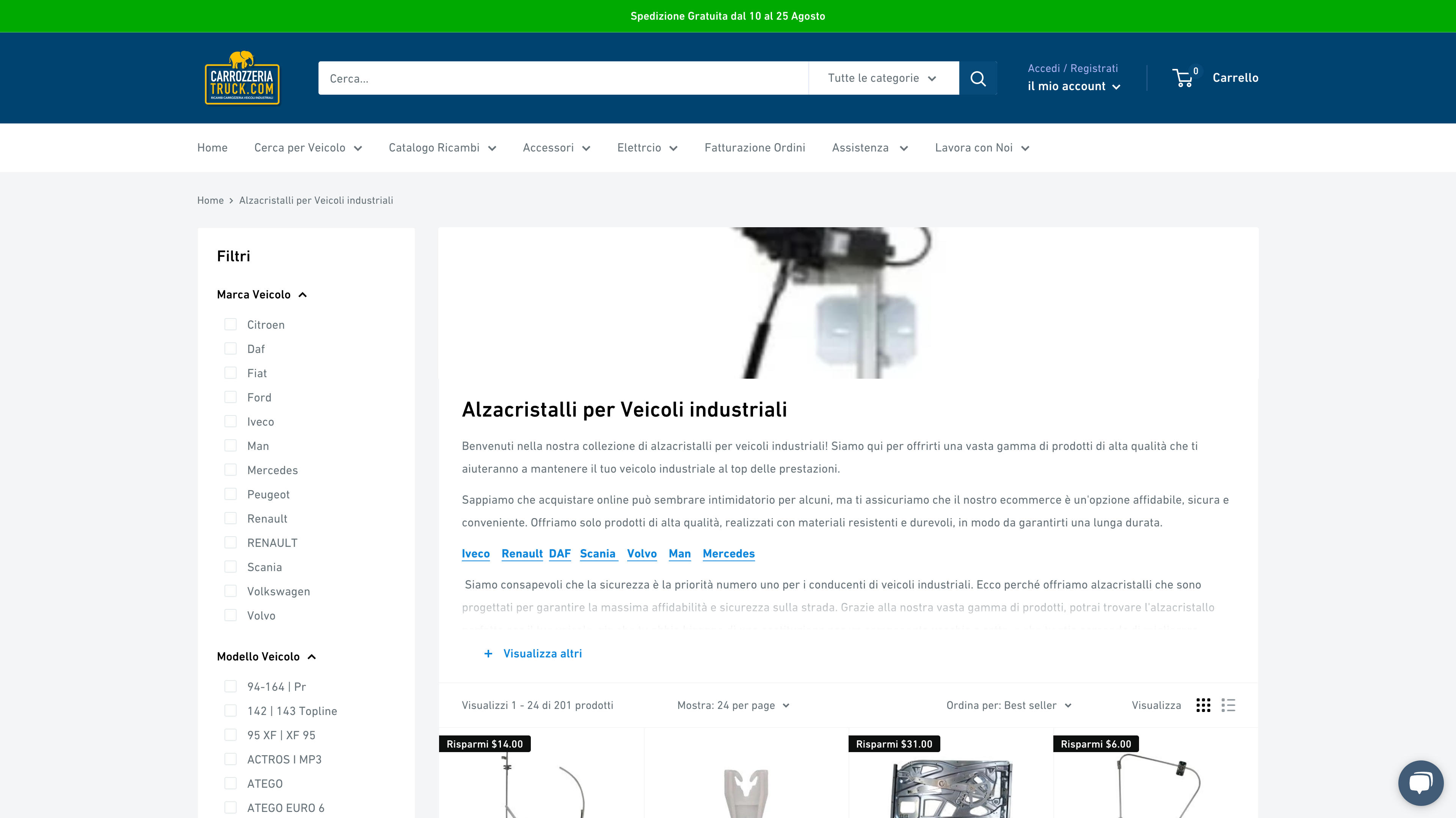 Carrozzeria Truck: E-Commerce Solution for Industrial Vehicle Body Parts