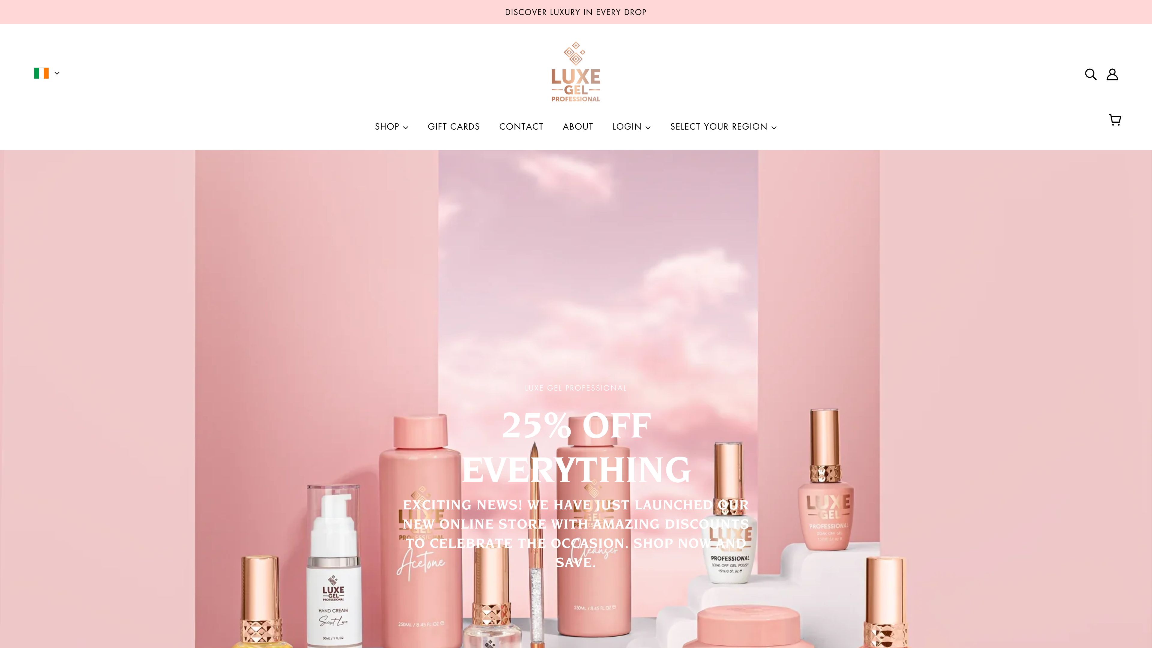 LuxeGel Store screenshot