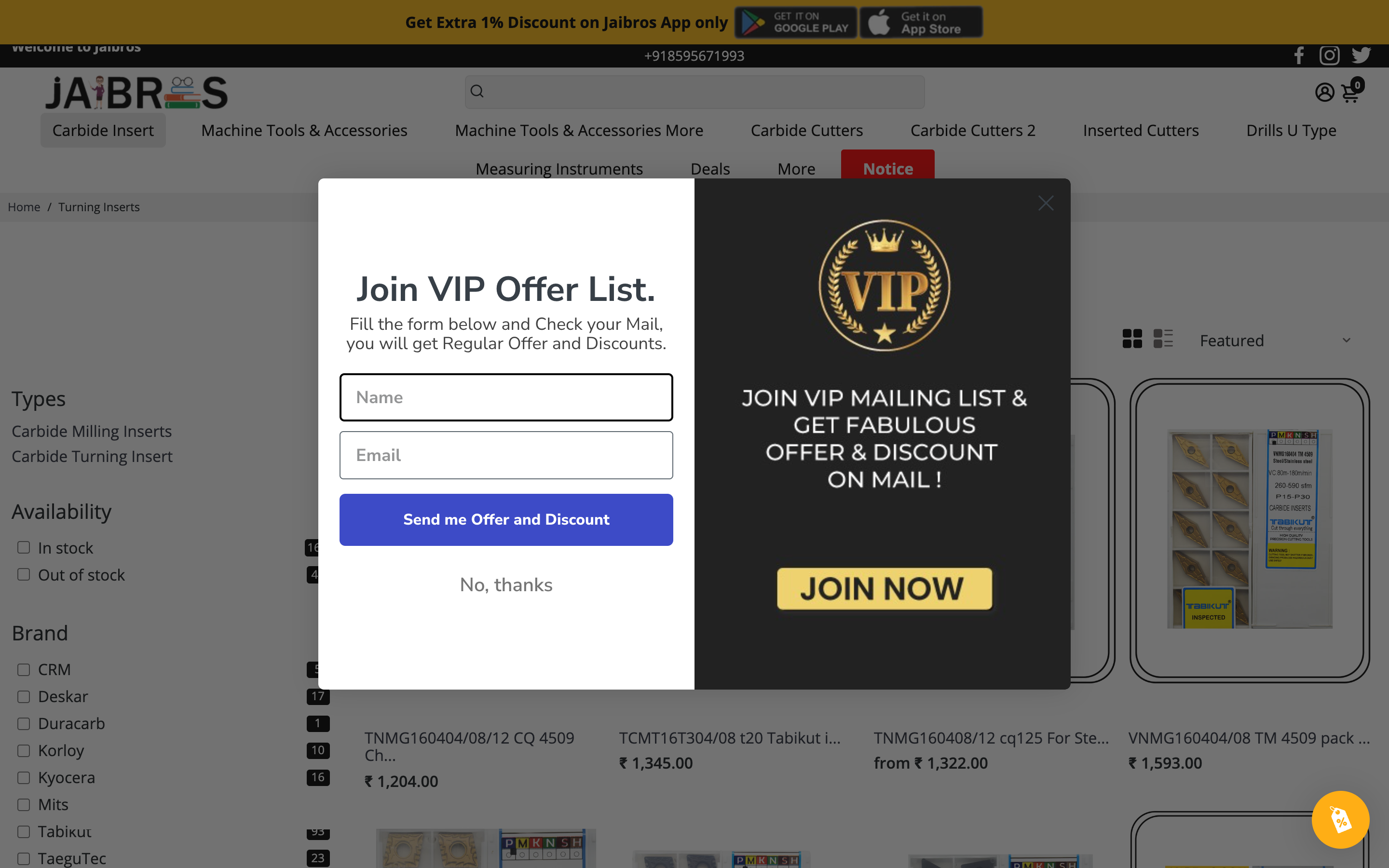 Jaibros - CNC Machine Tools Store in India screenshot 2