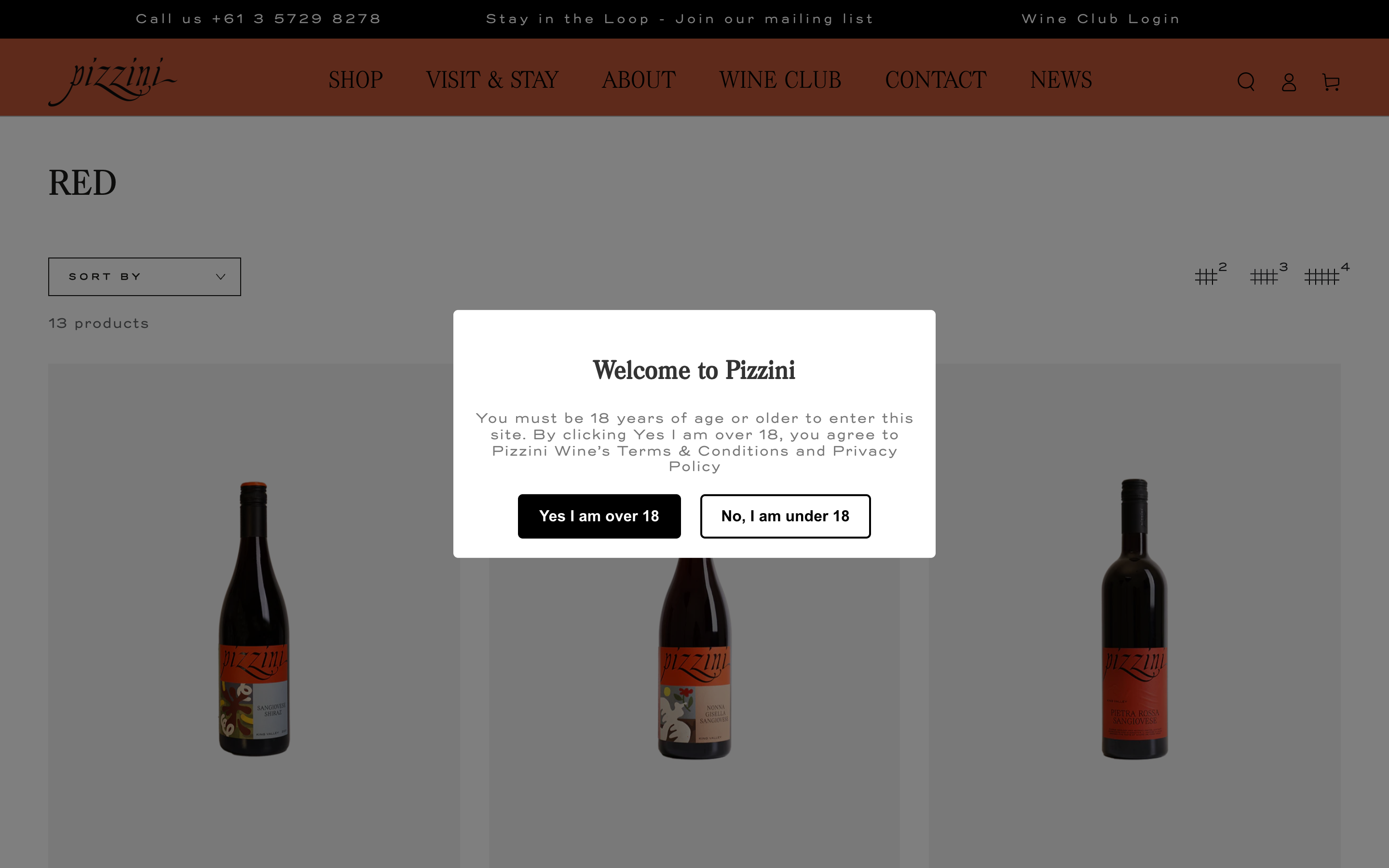 Pizzini Wines - Shopify Redesign and Theme Customisation  screenshot 3