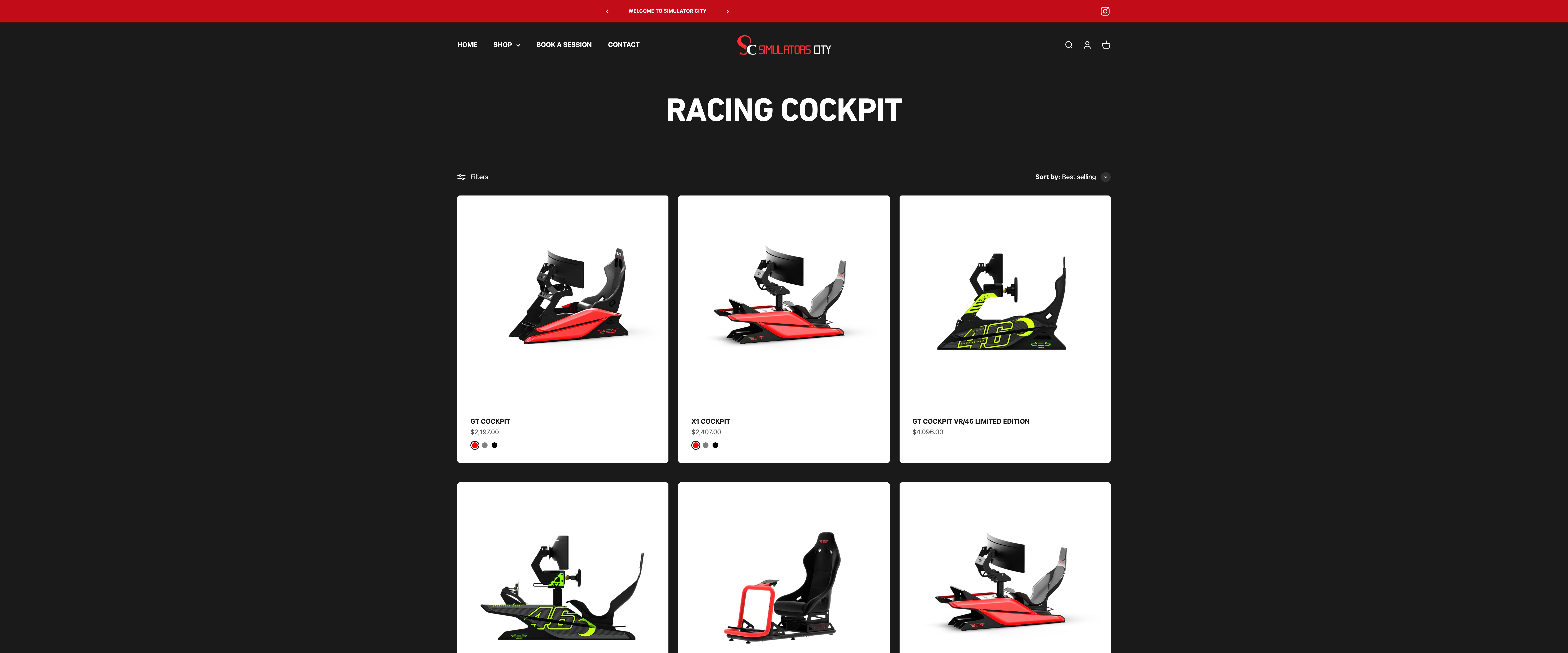 Simulator City Website Development screenshot 2