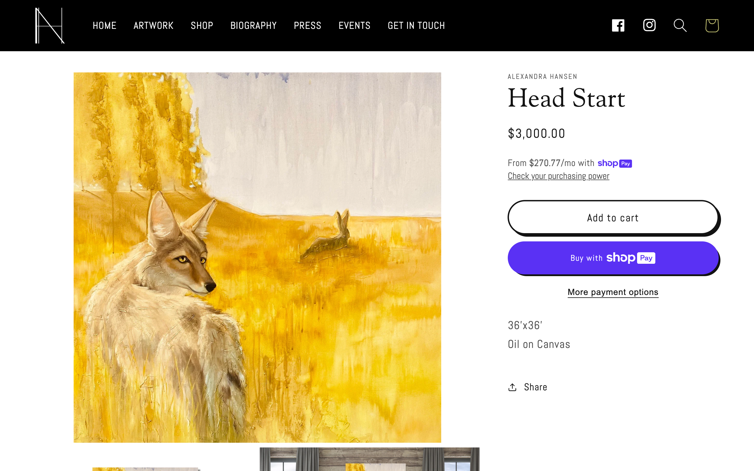 Alexandra Hansen Art screenshot 3