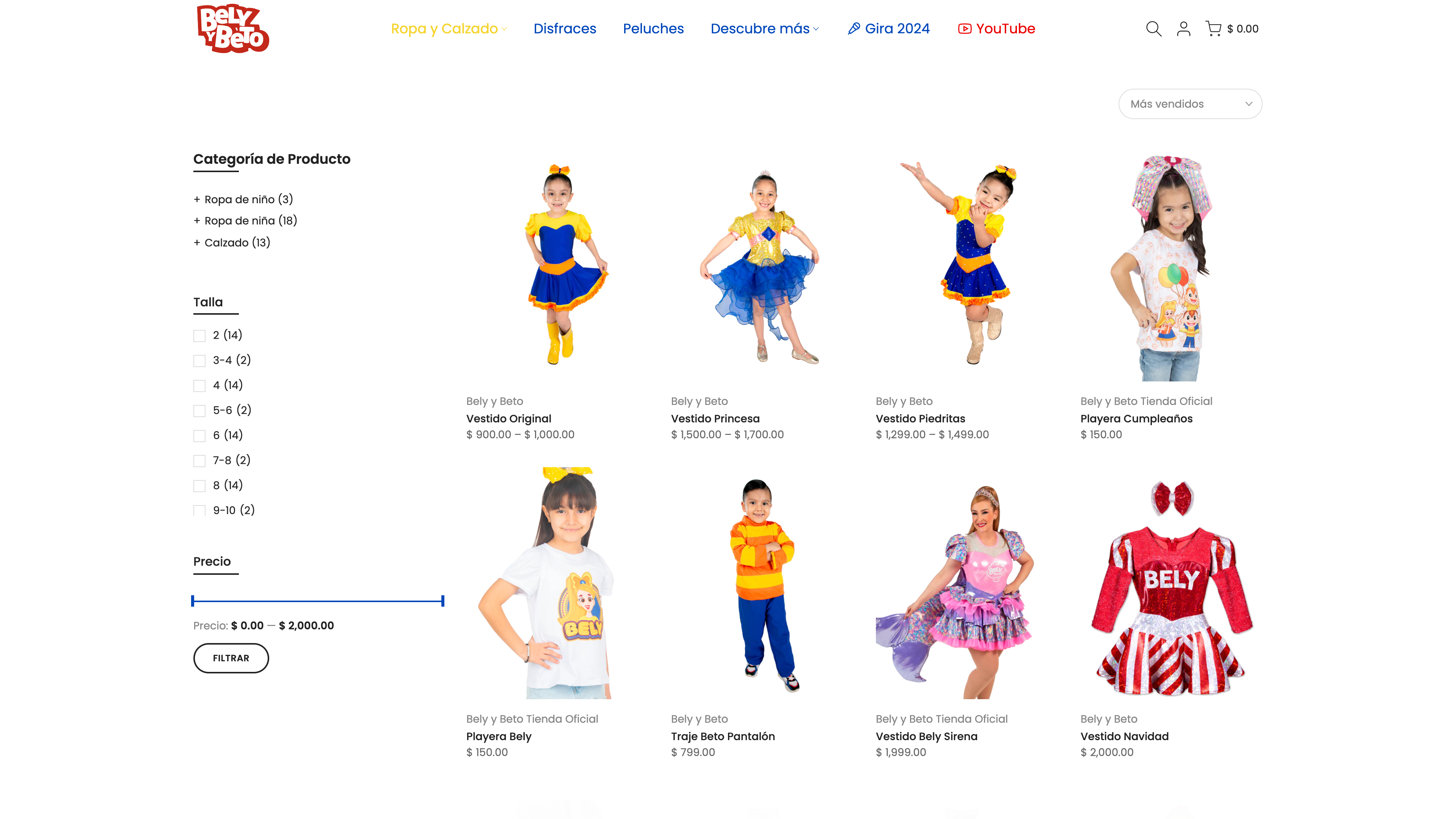 Online Store for Bely y Beto: Toys, Clothing, and Accessories