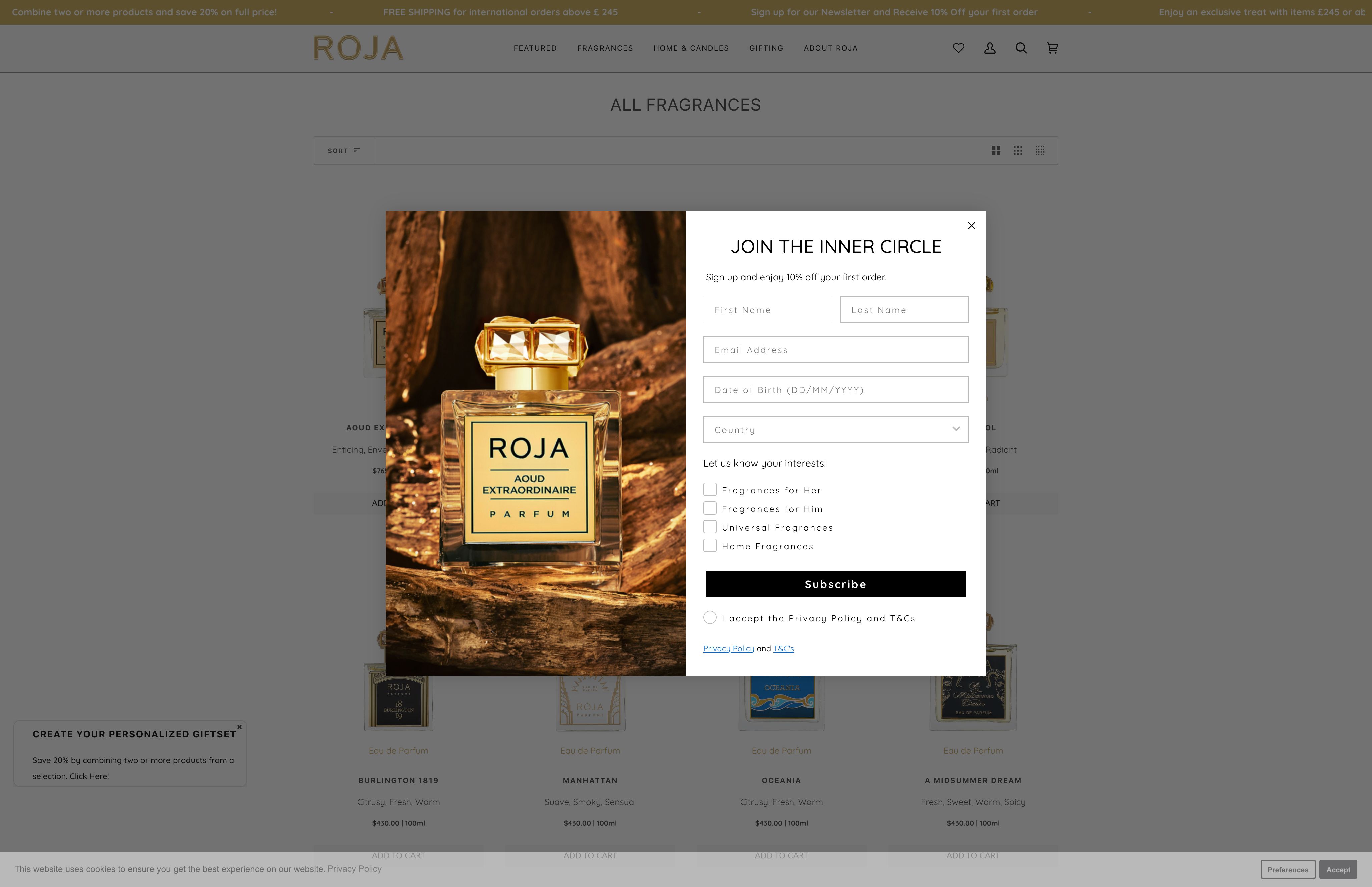 Store Redesign for ROJA PAFUMES screenshot 2