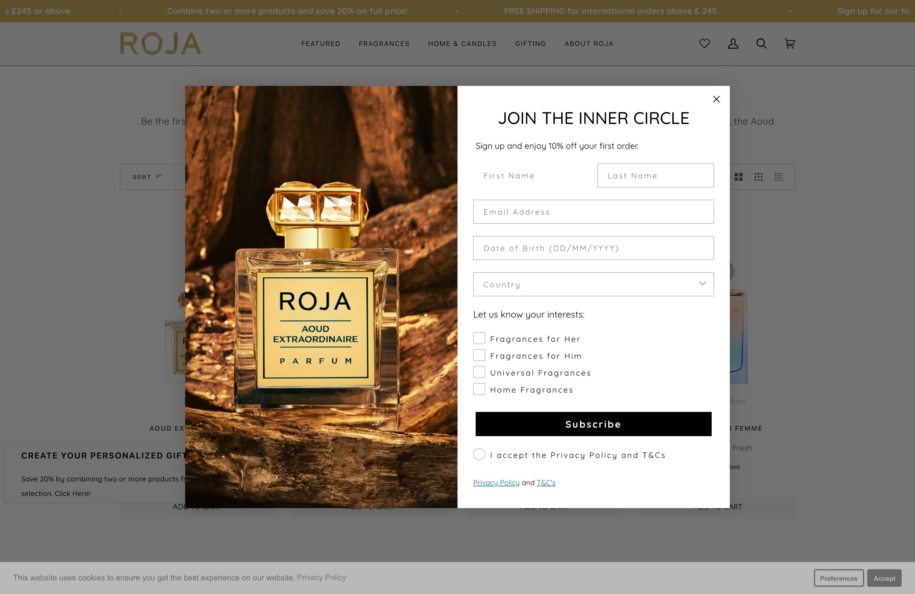 Store Redesign for ROJA PAFUMES screenshot 3