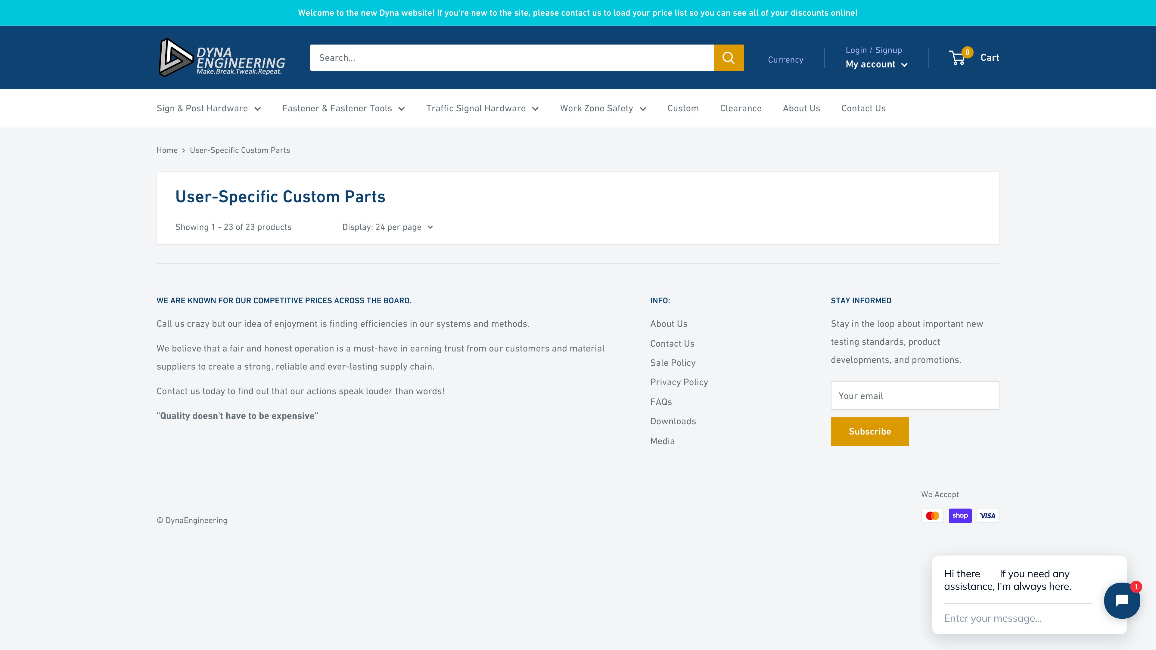 Custom Pricing App Development for DynaEngineering