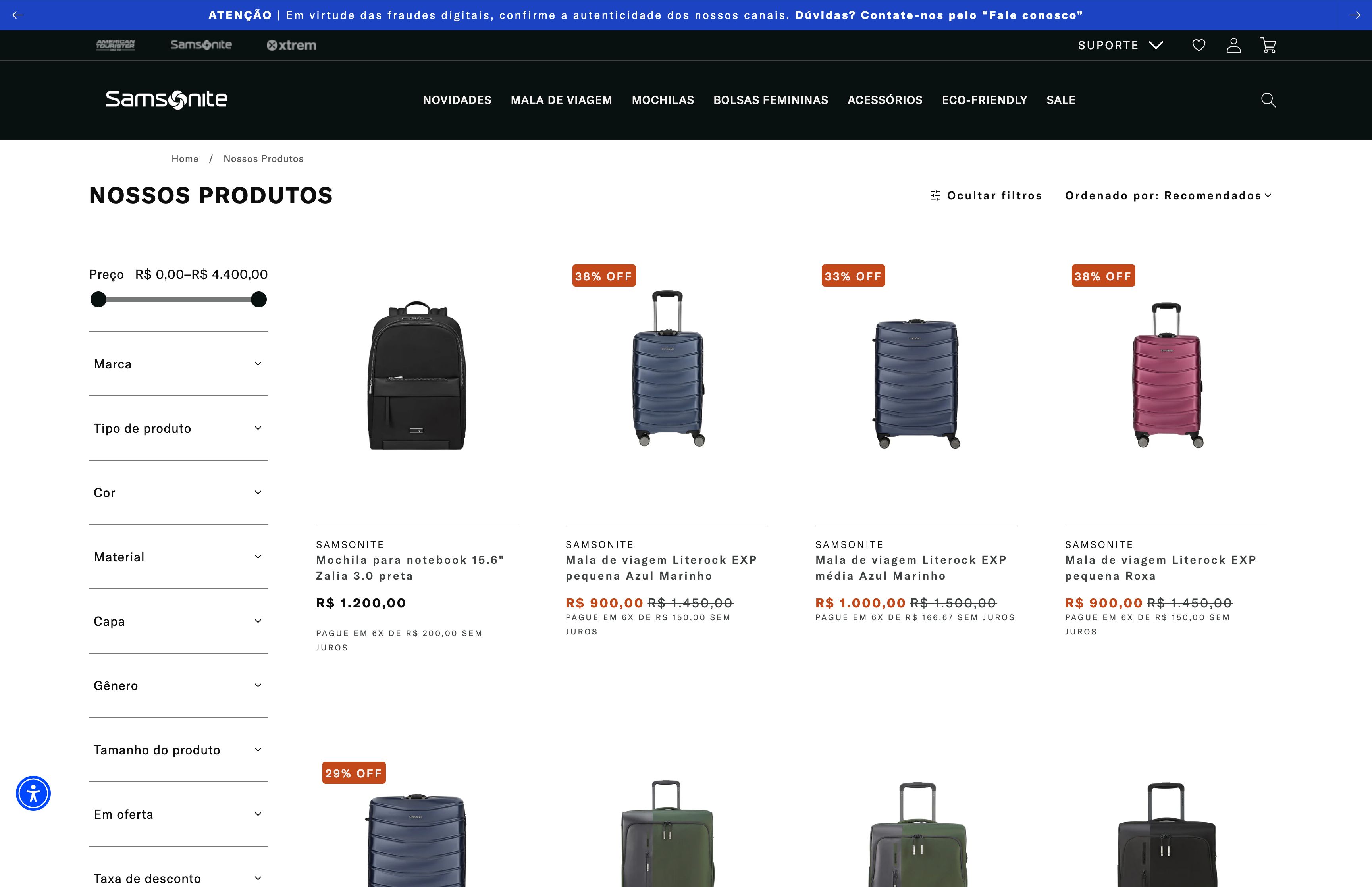 Samsonite screenshot 3
