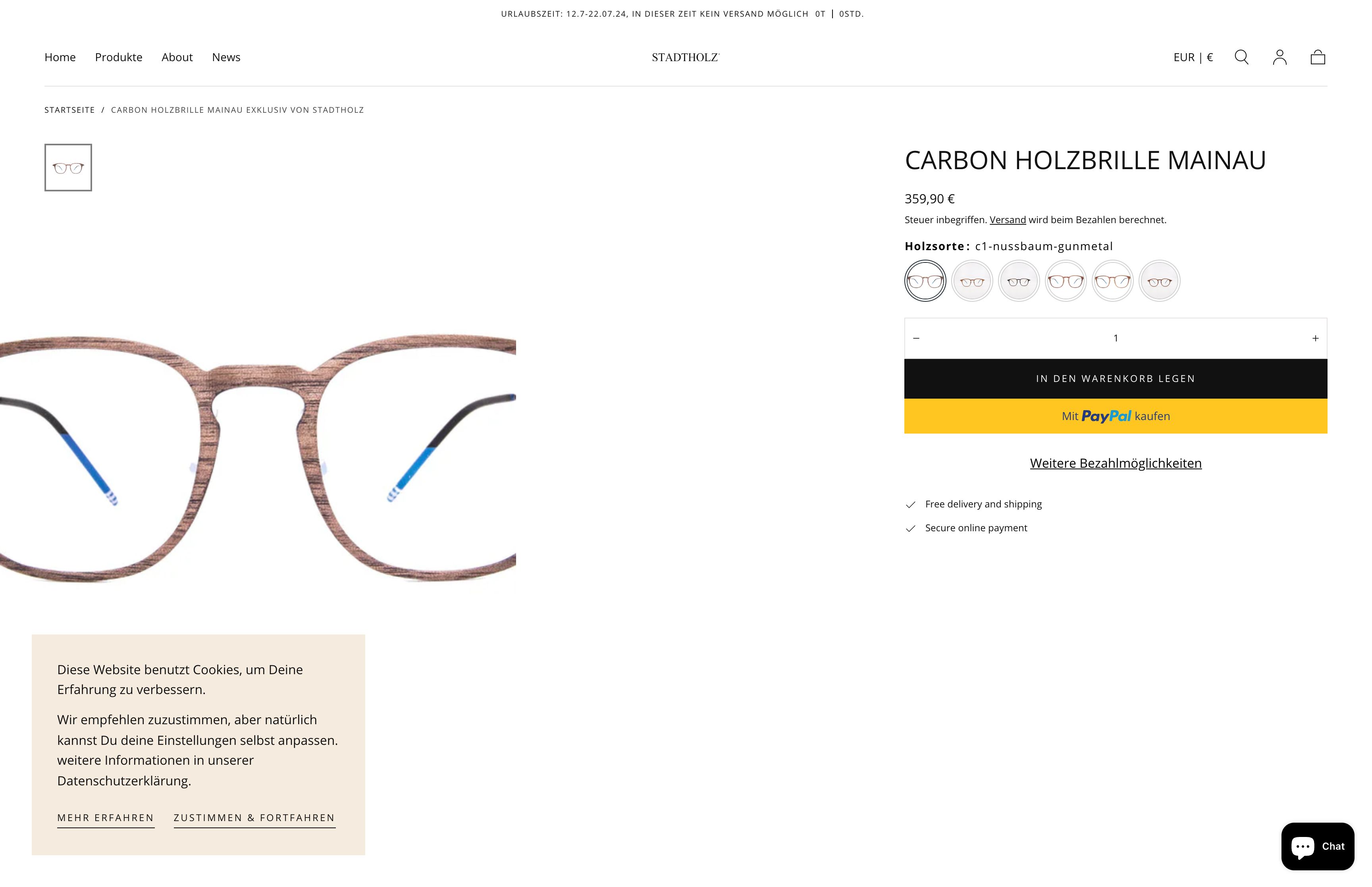 Stadholz Watches and Glasses Store screenshot 3