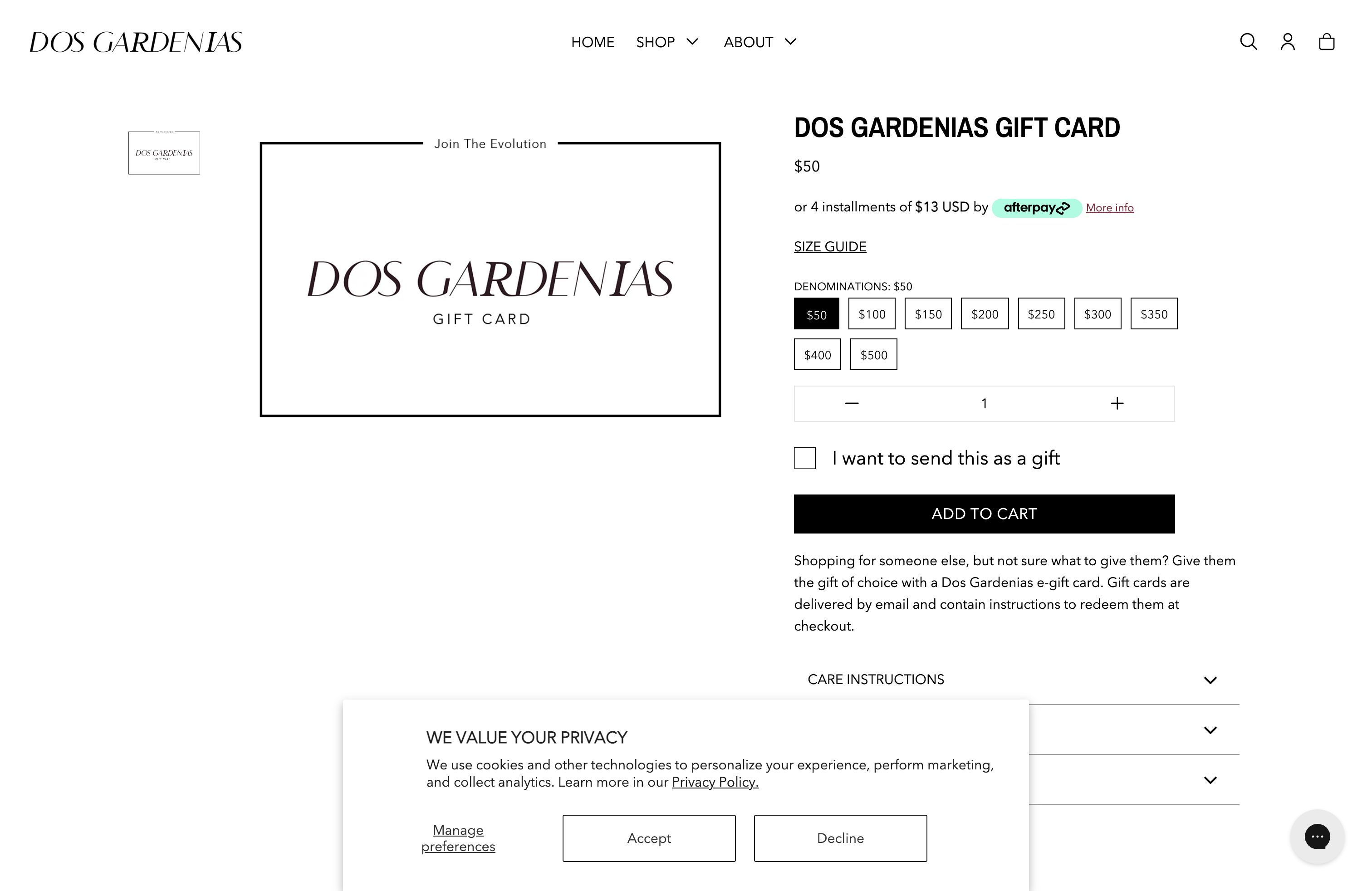 Dos Gardenias