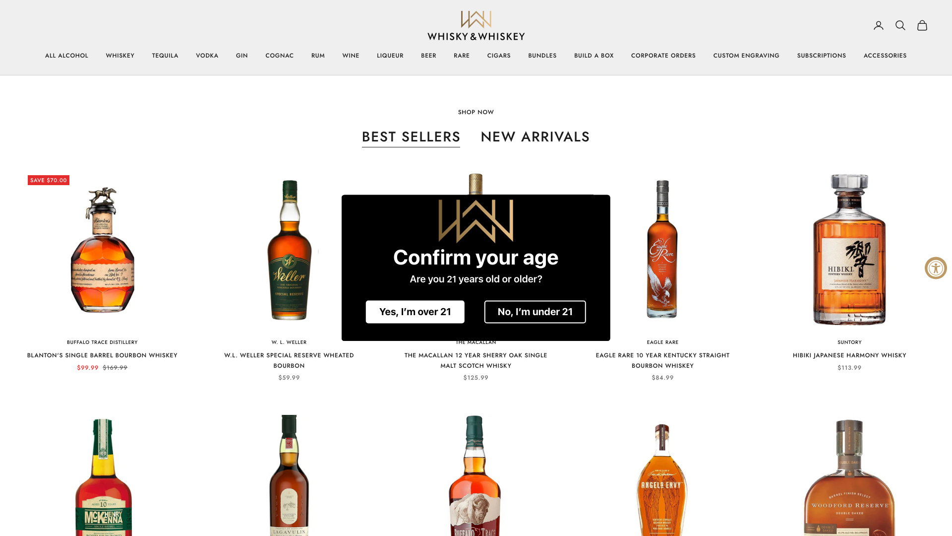 Premium Modern Website Design for "Whisky and Whiskey"