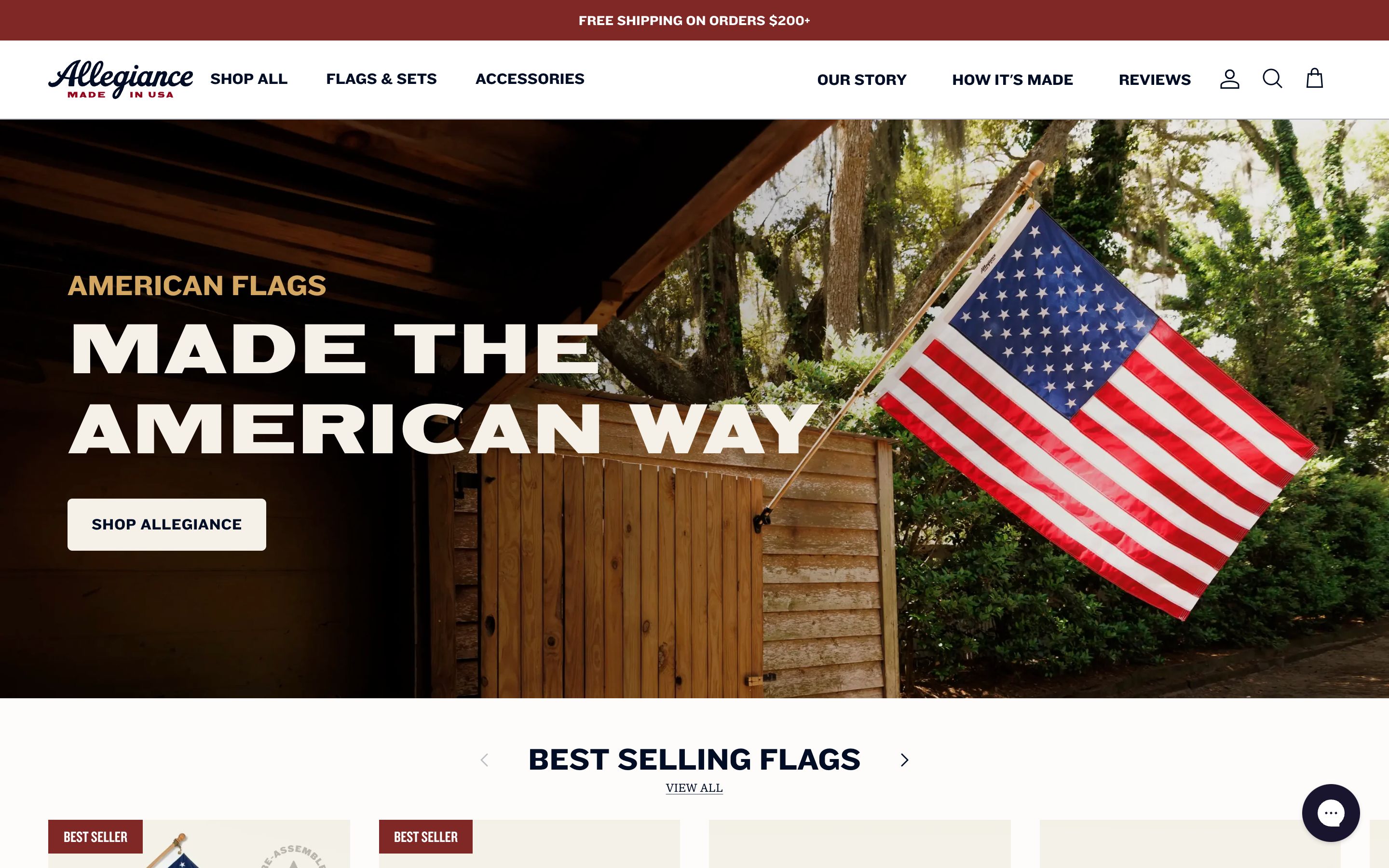 Allegiance Flag Supply | American Flag Store screenshot