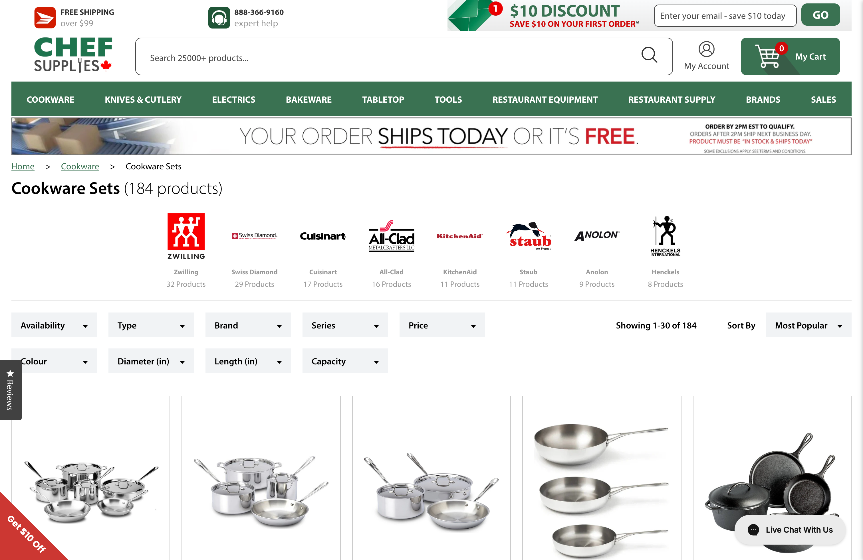 Chef Supplies screenshot