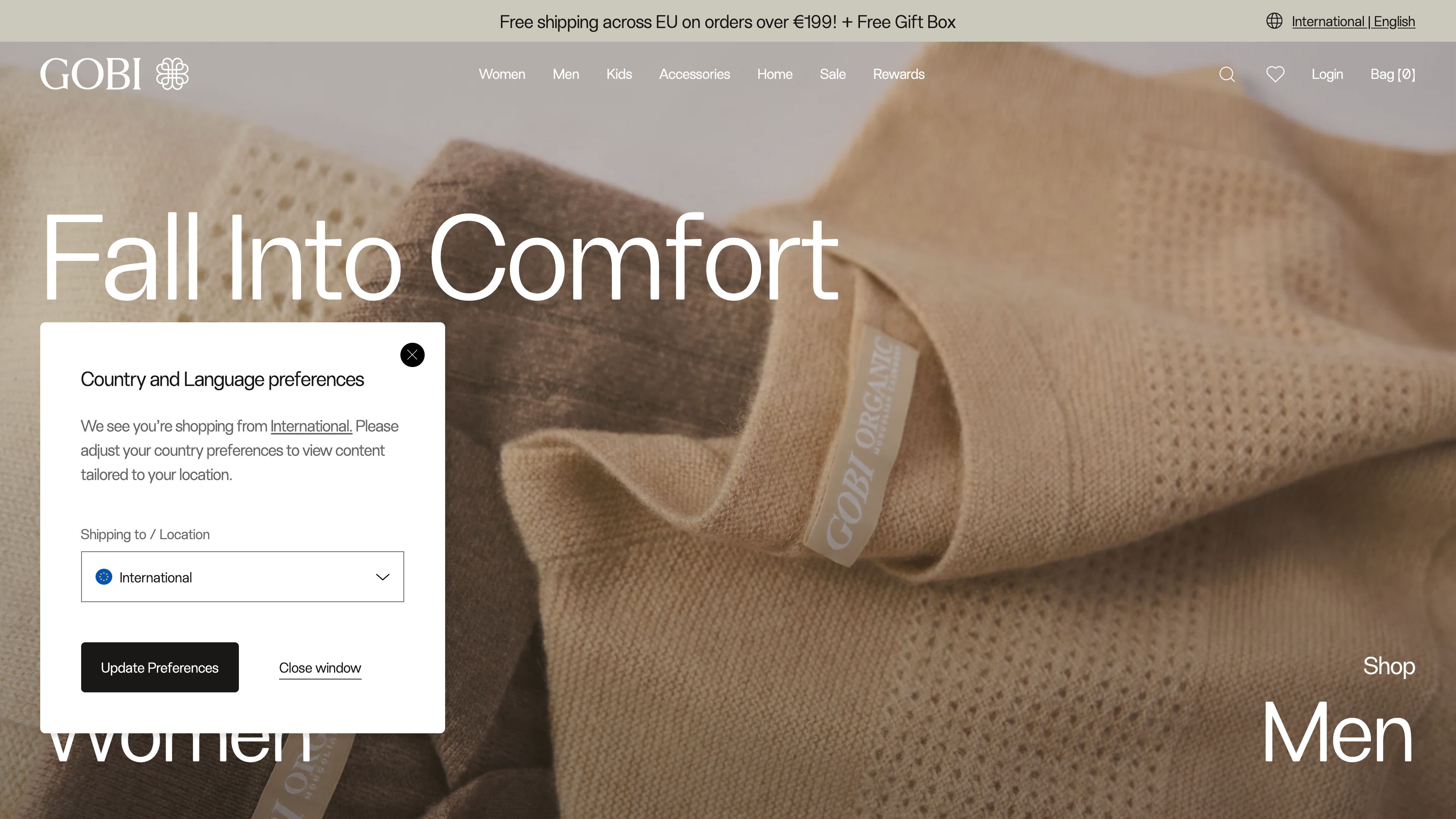 GOBI Cashmere screenshot