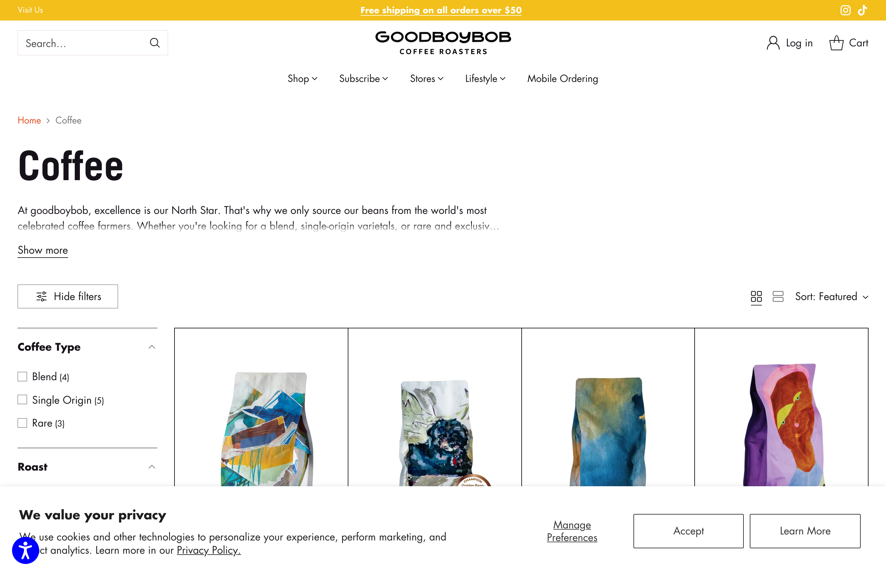 Goodboybob | Coffee Subscriptions screenshot