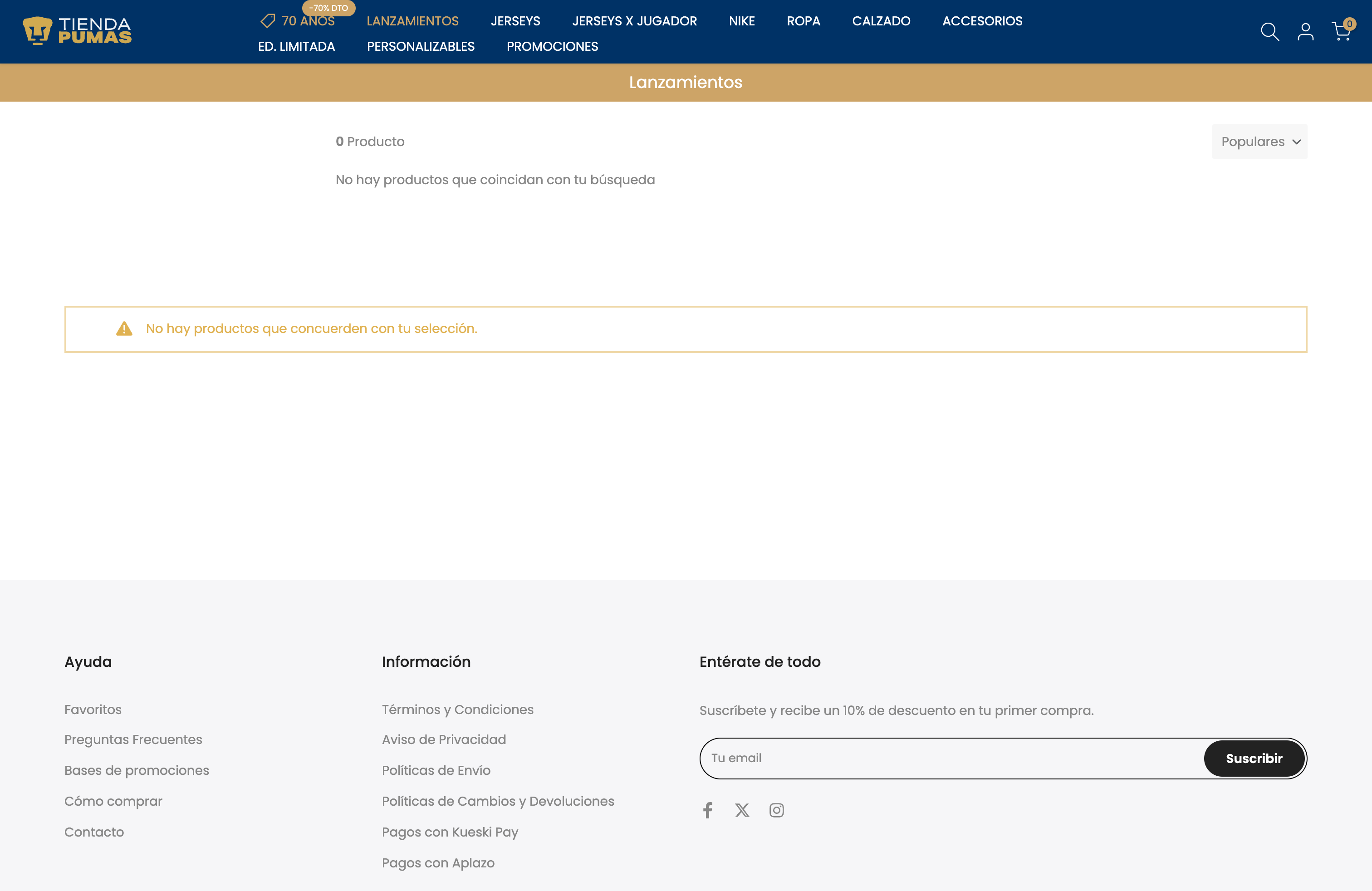 Tienda Pumas screenshot