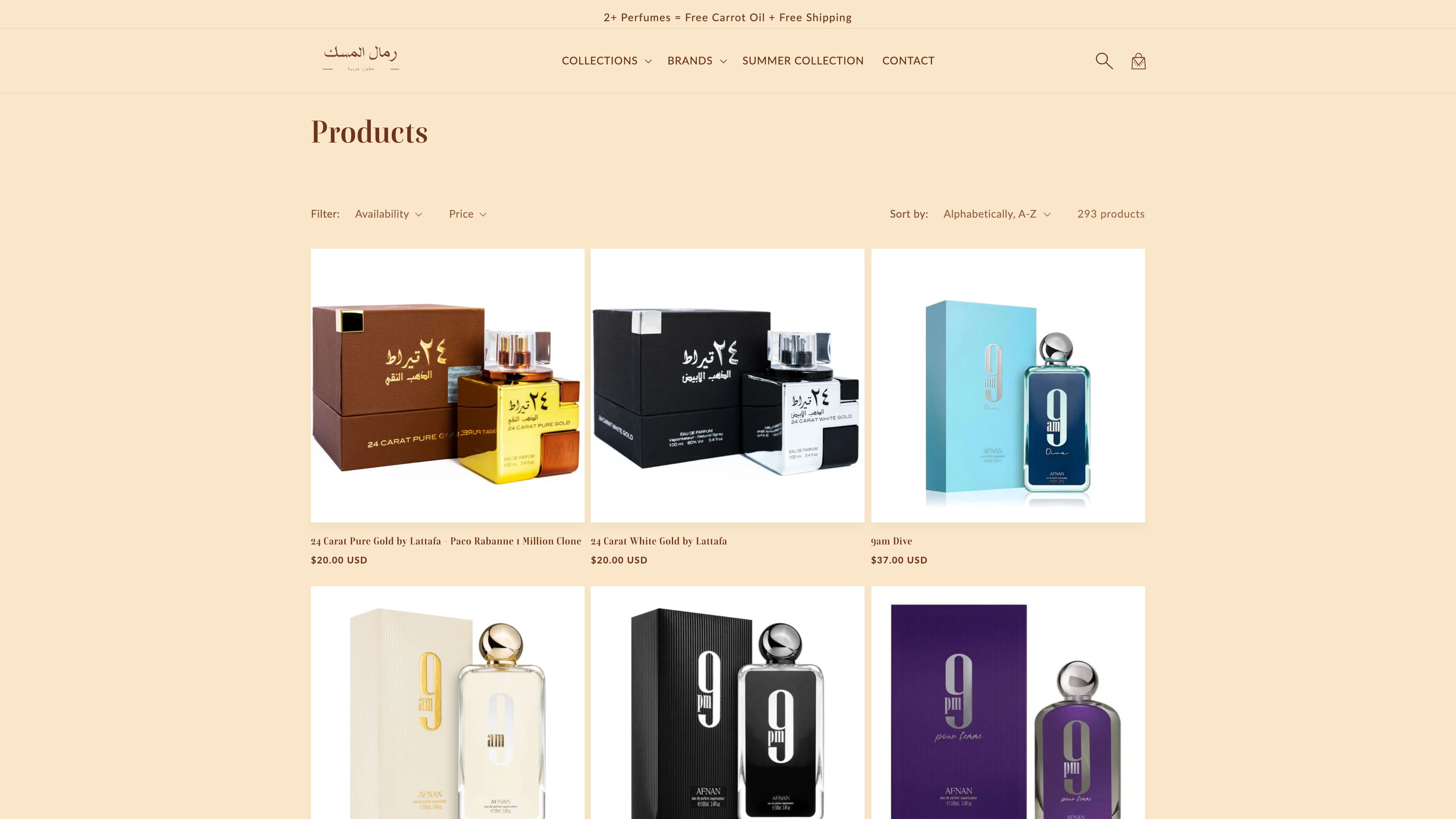 Optimized Shopify Theme for Rimal Al Misk Perfume Retailer