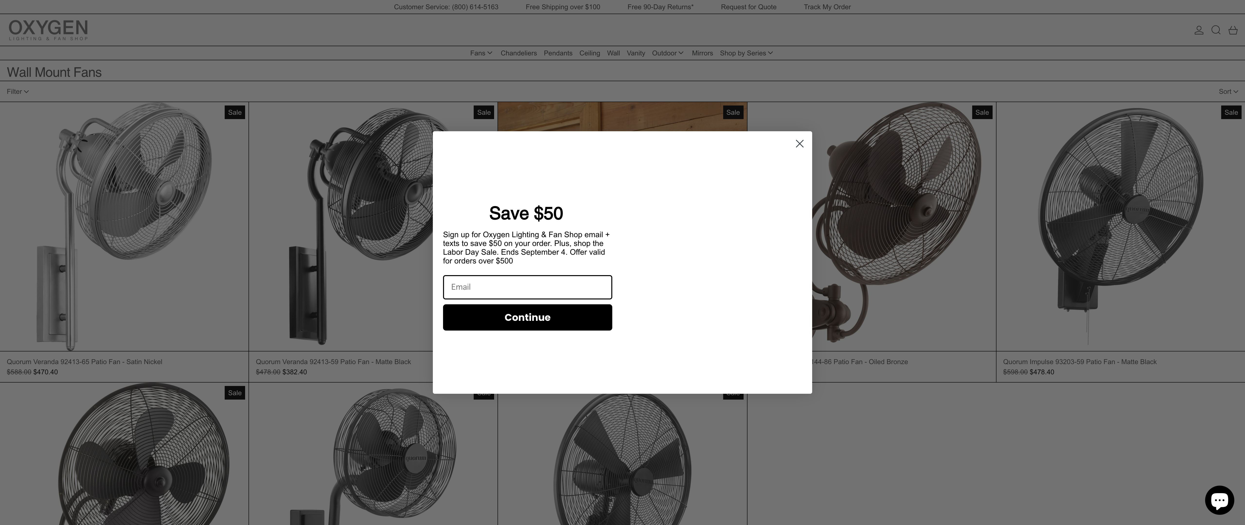 Oxygen Lighting & Fan Shop screenshot