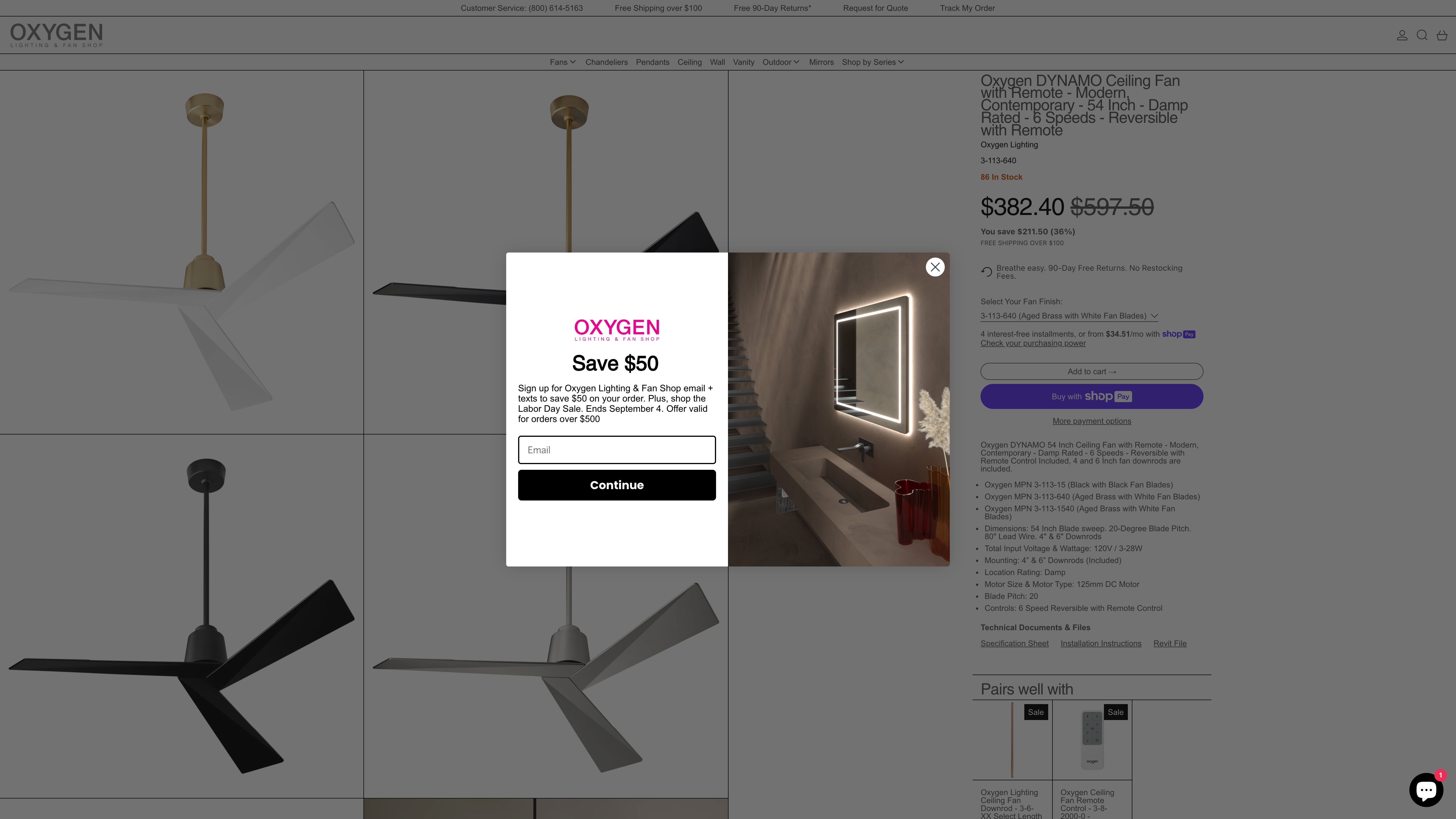 Oxygen Lighting & Fan Shop screenshot 3