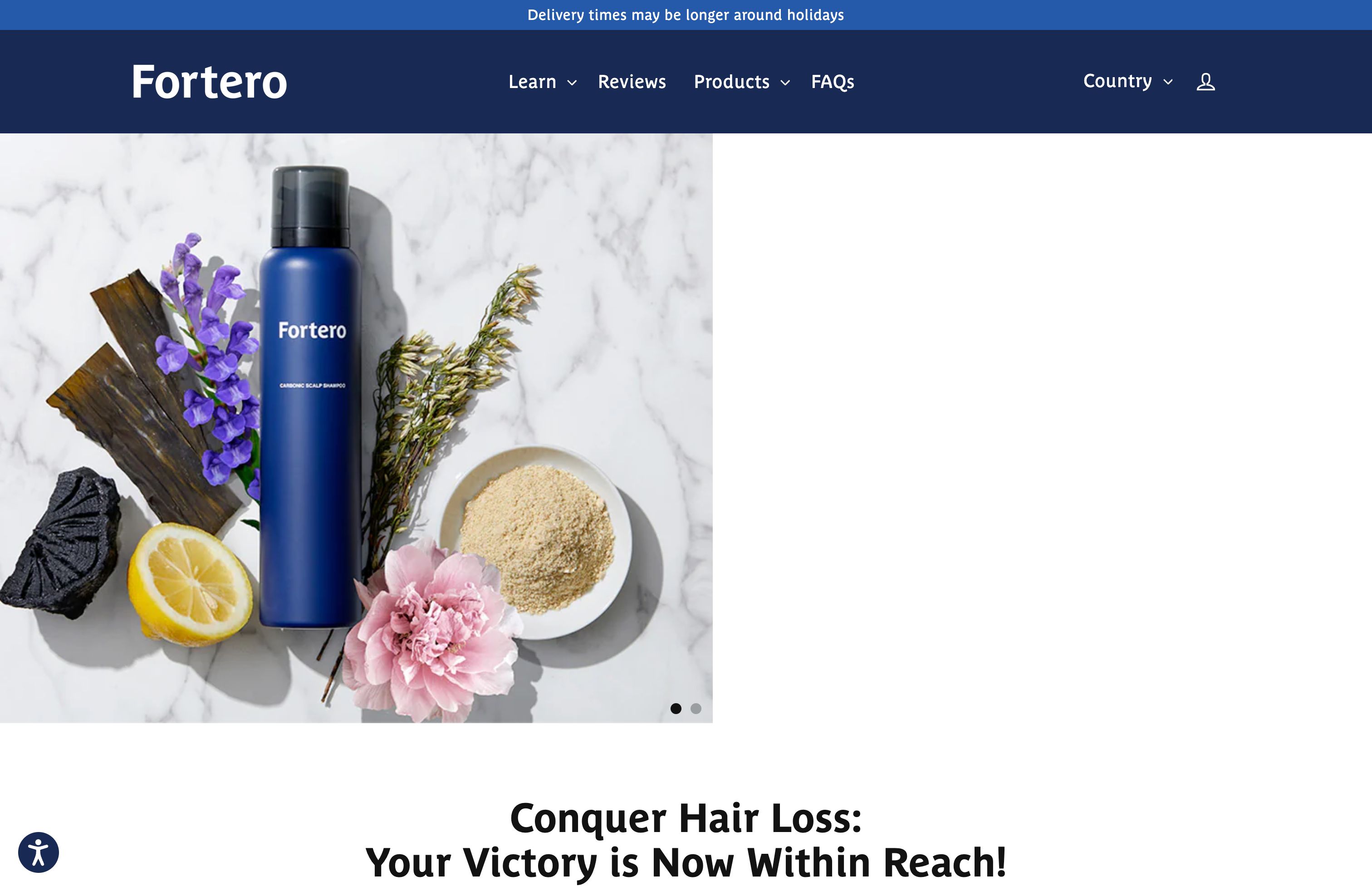 Haircare brand with shopify plus : Fortero screenshot 6