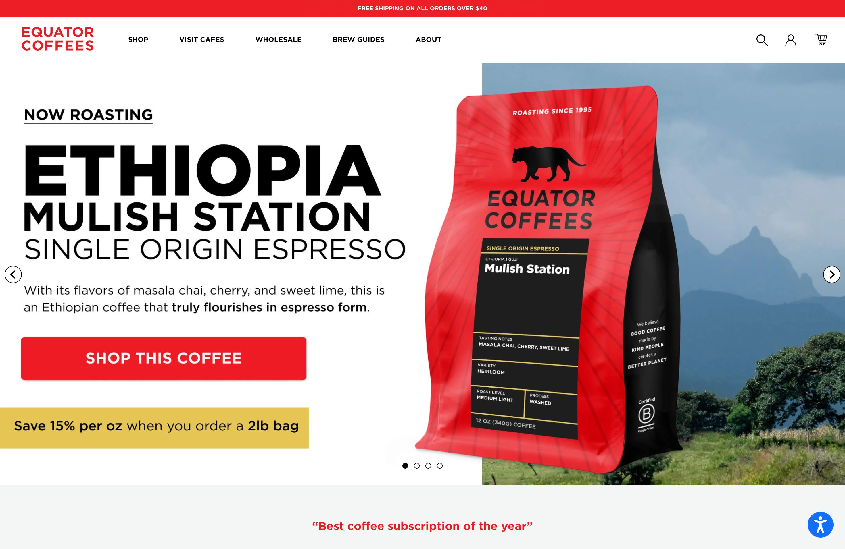 Custom Shopify Plus Development for Equator Coffees
