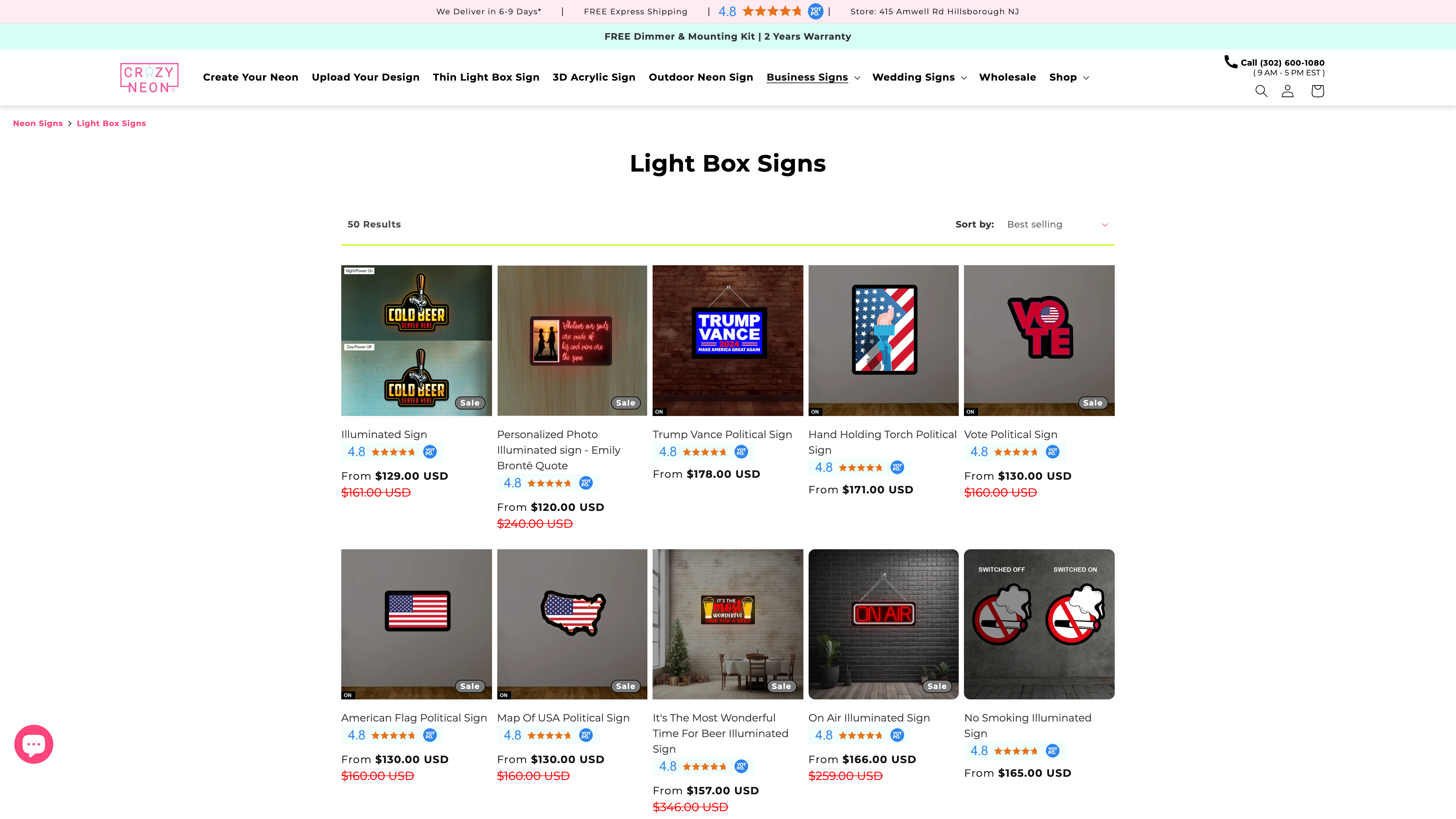 Neon Signs Store for Crazy Neon USA screenshot