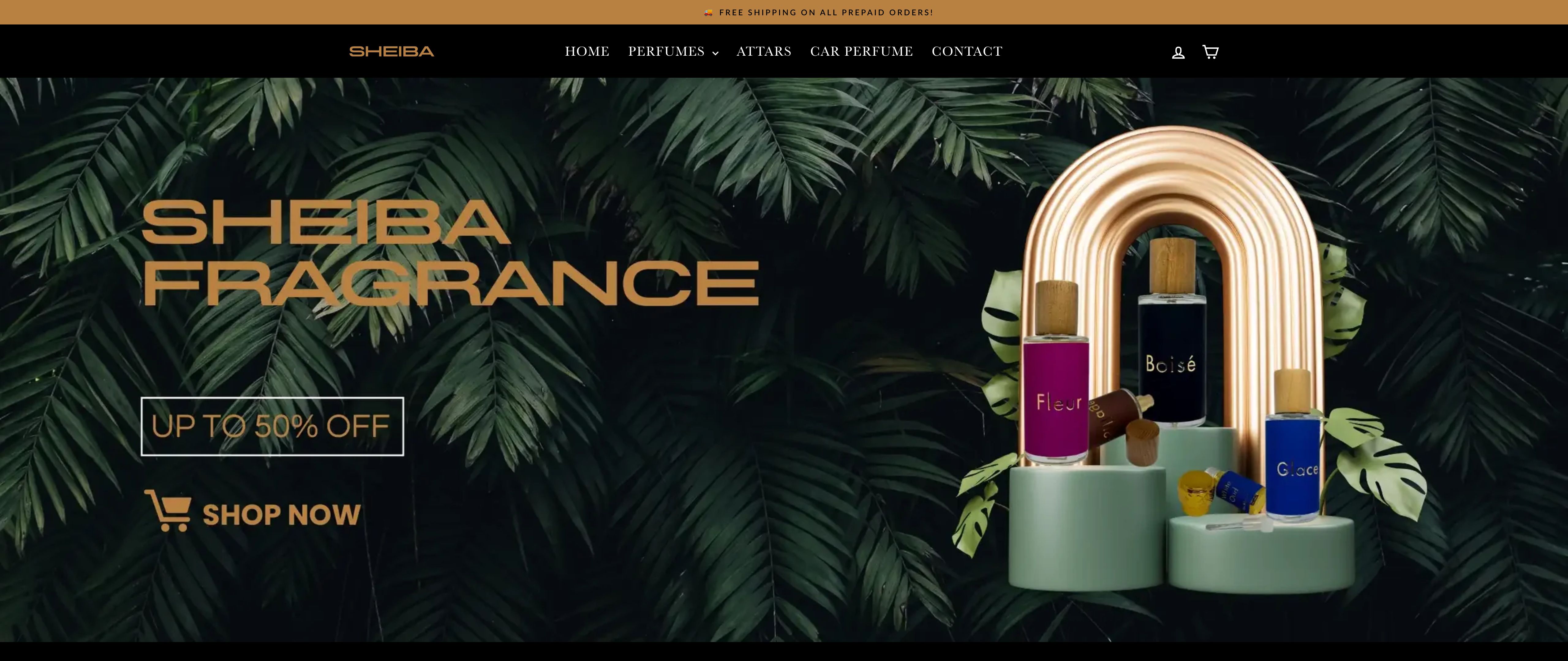 Sheiba Fragrance E-commerce Store screenshot