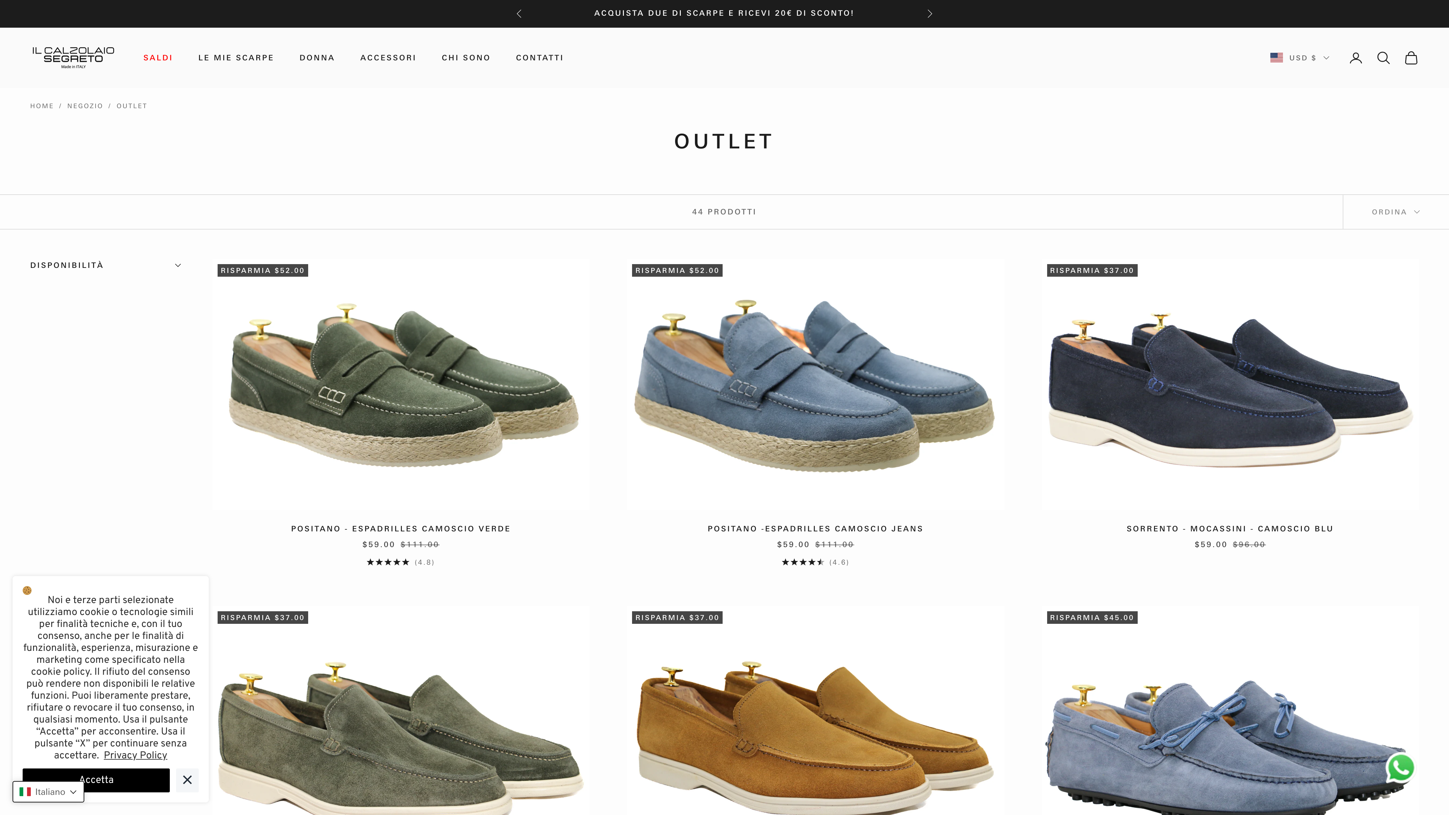 Ecommerce Optimization and Global Expansion for Il Calzolaio Segreto