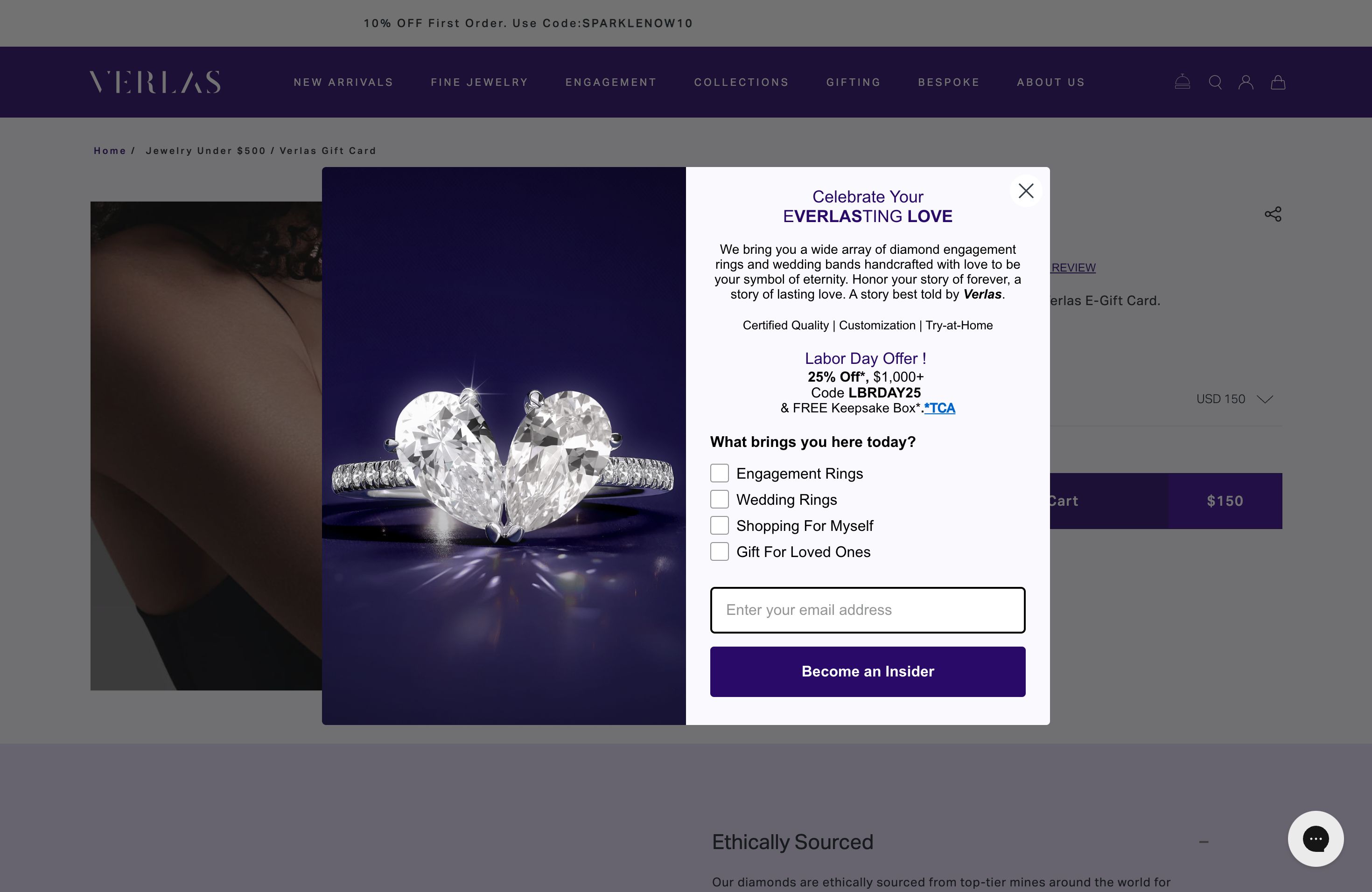 "Verlas Sparkles on Shopify Plus" screenshot 3