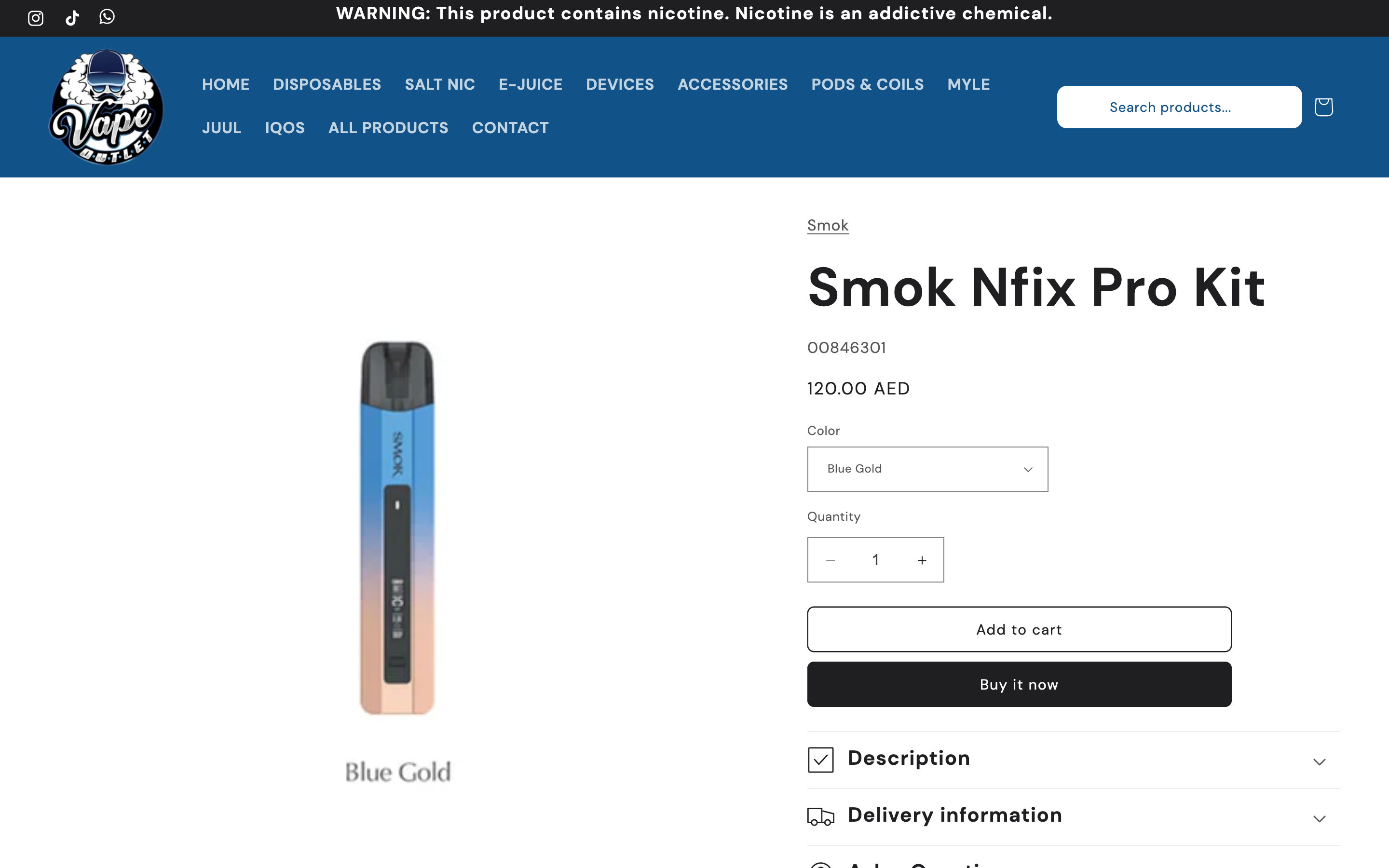 Development - For major Vape Outlet store in UAE screenshot 4