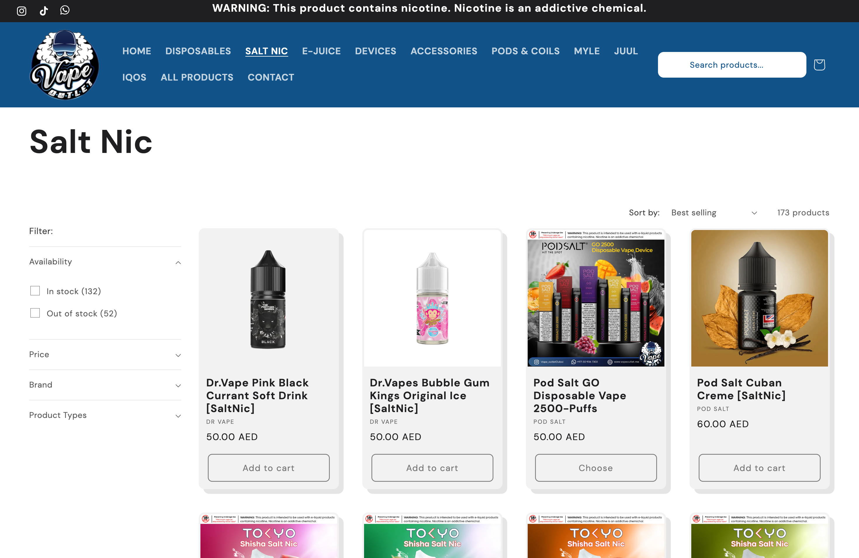 Development - For major Vape Outlet store in UAE screenshot 2