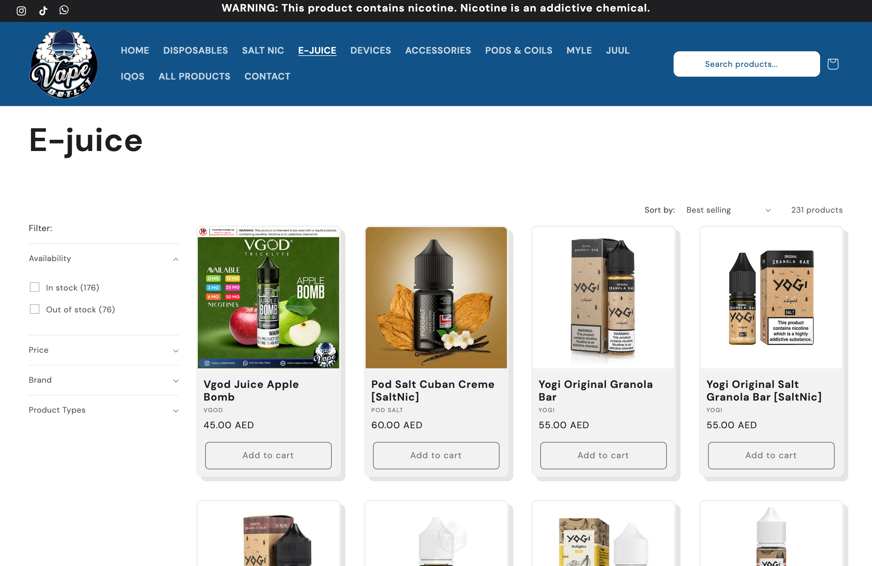 Development - For major Vape Outlet store in UAE screenshot 3