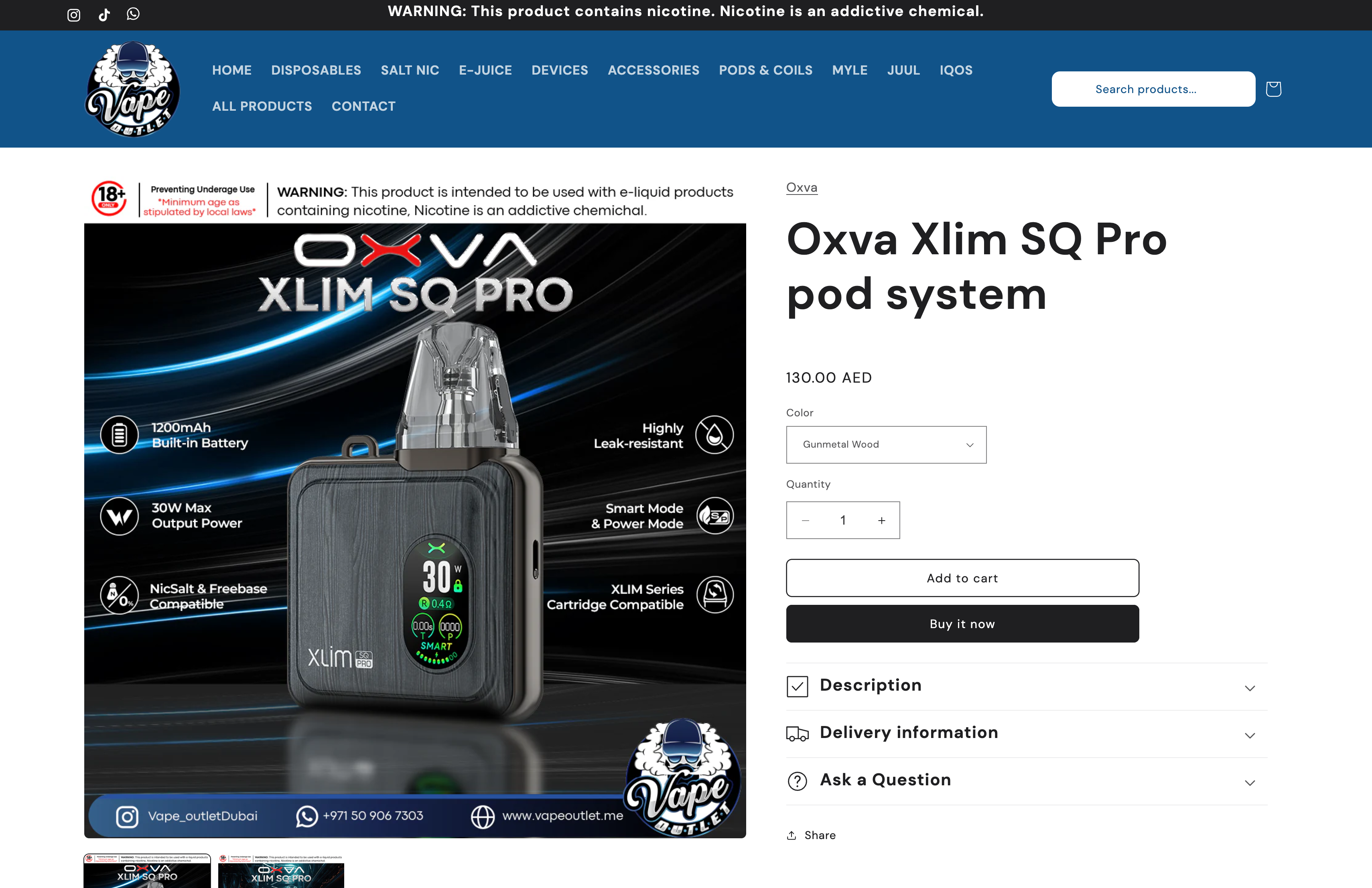 Development - For major Vape Outlet store in UAE screenshot 5