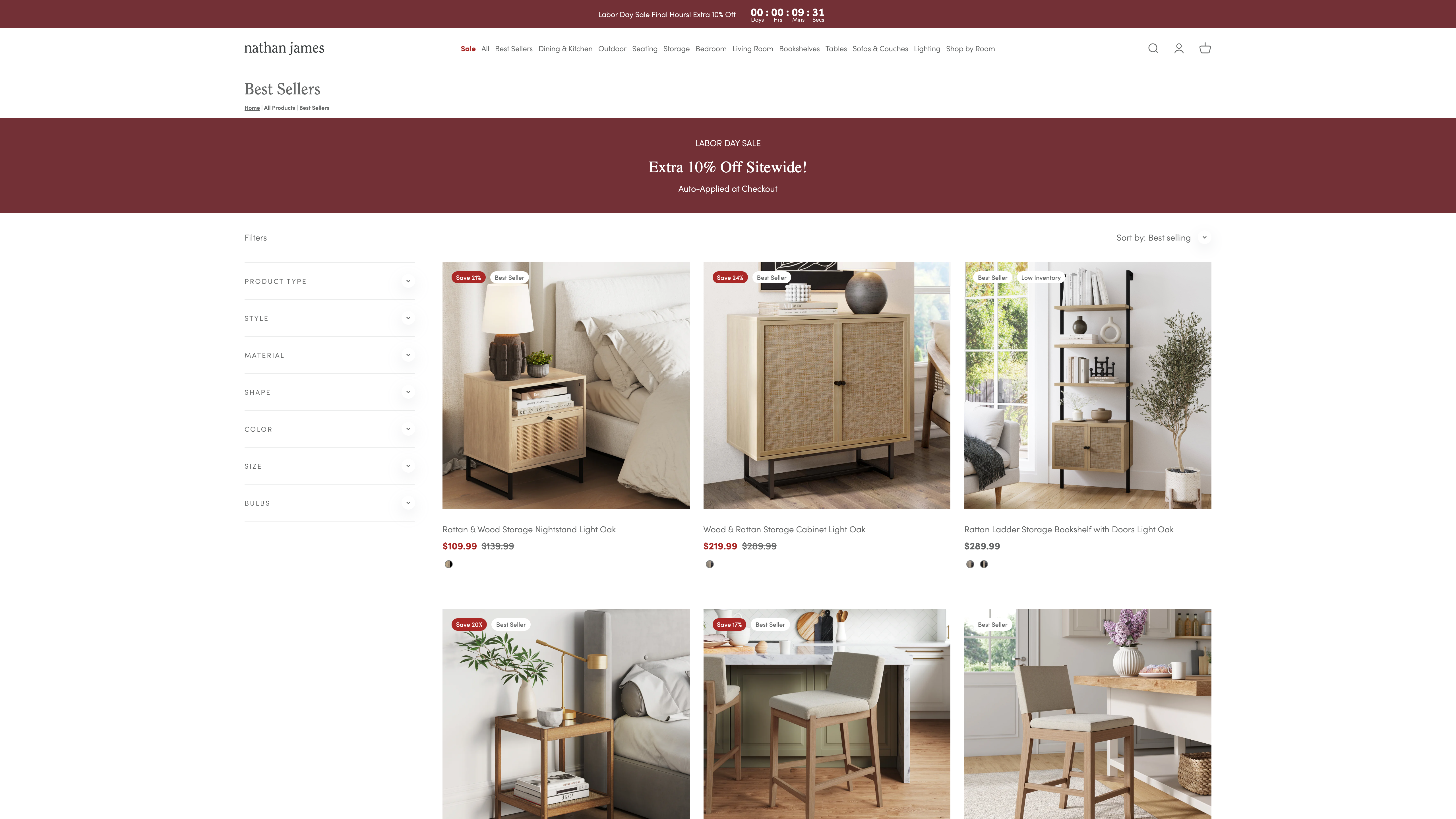Nathan James - Navigation, Collection and product page development screenshot 3