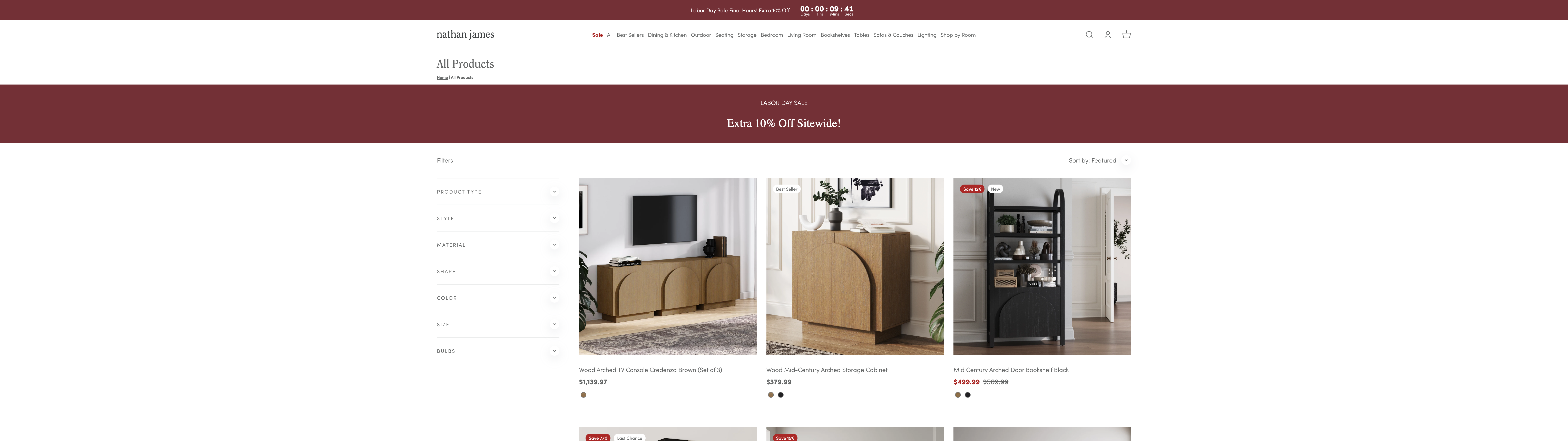 Nathan James - Navigation, Collection and product page development screenshot 2
